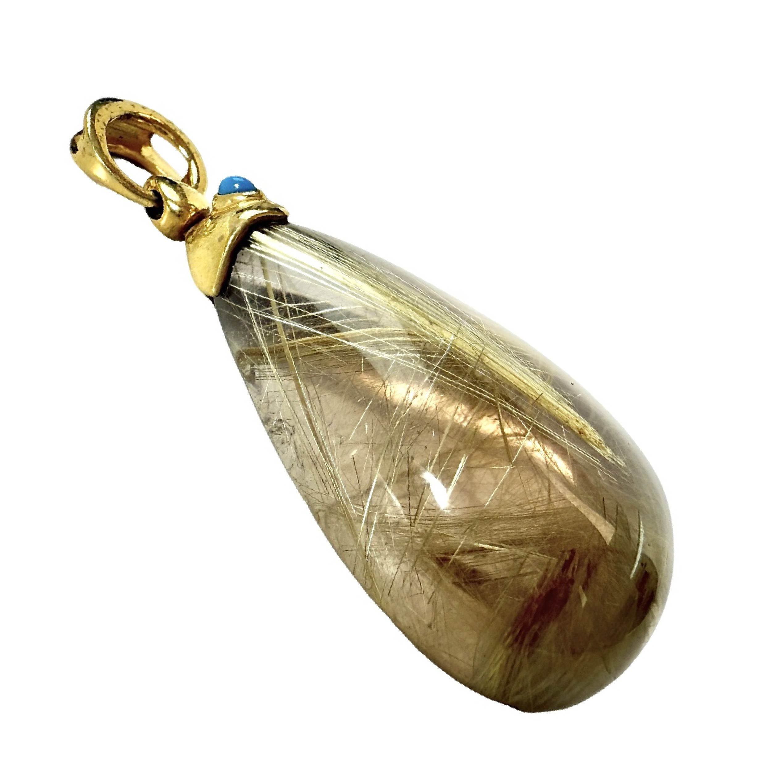 Shinecrys-golden rutile quartz pendant