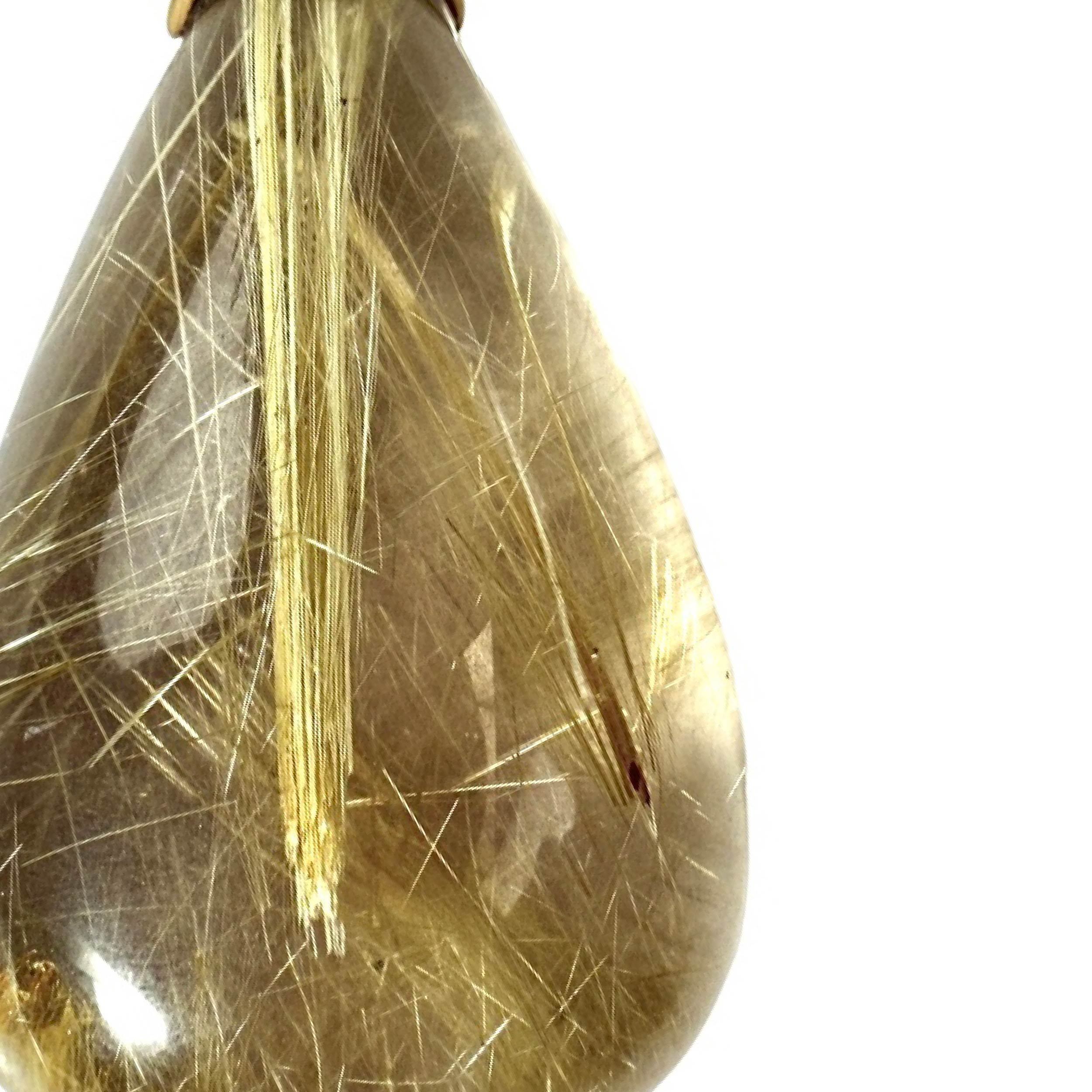Shinecrys-golden rutile quartz pendant