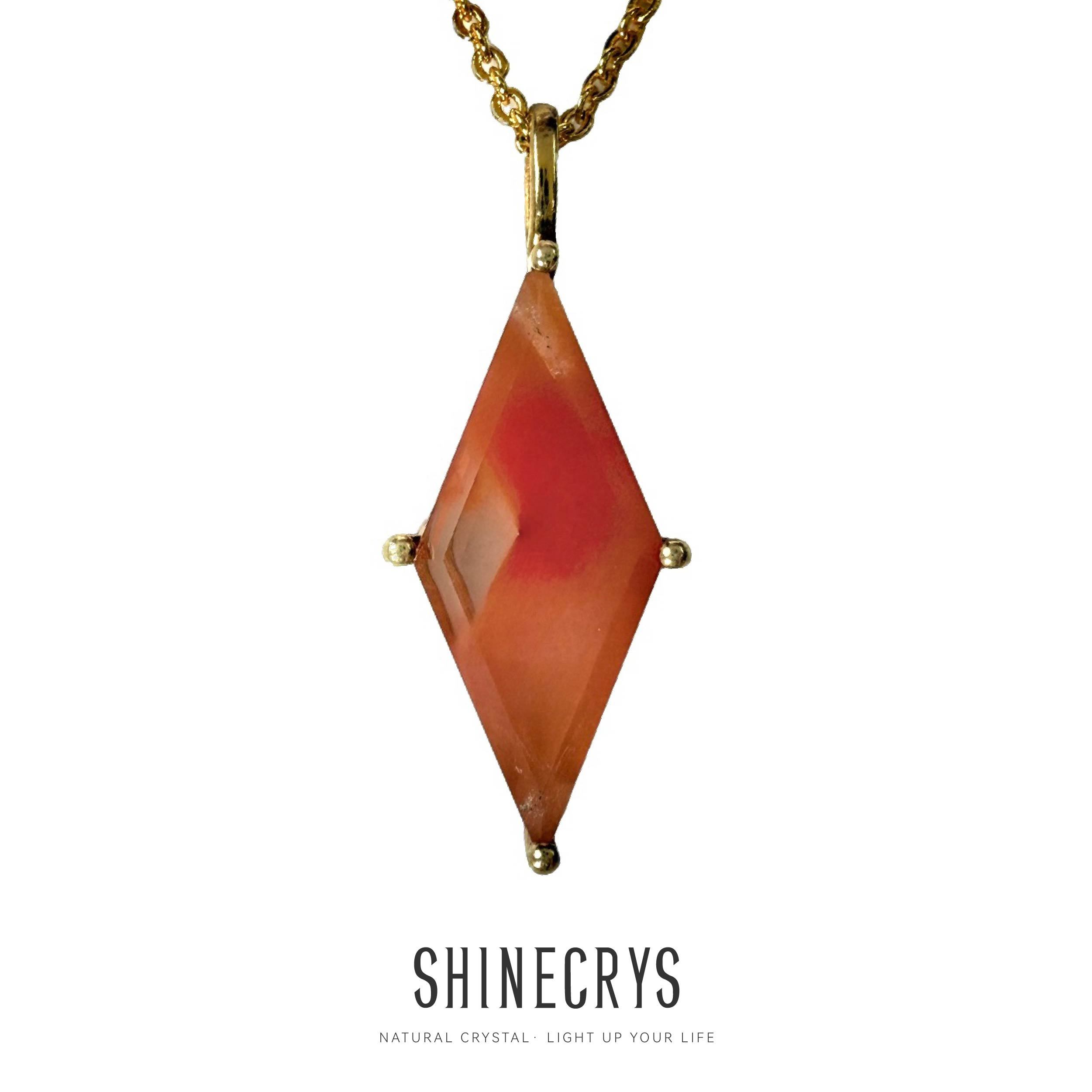 Shinecrys- red crystal pendant