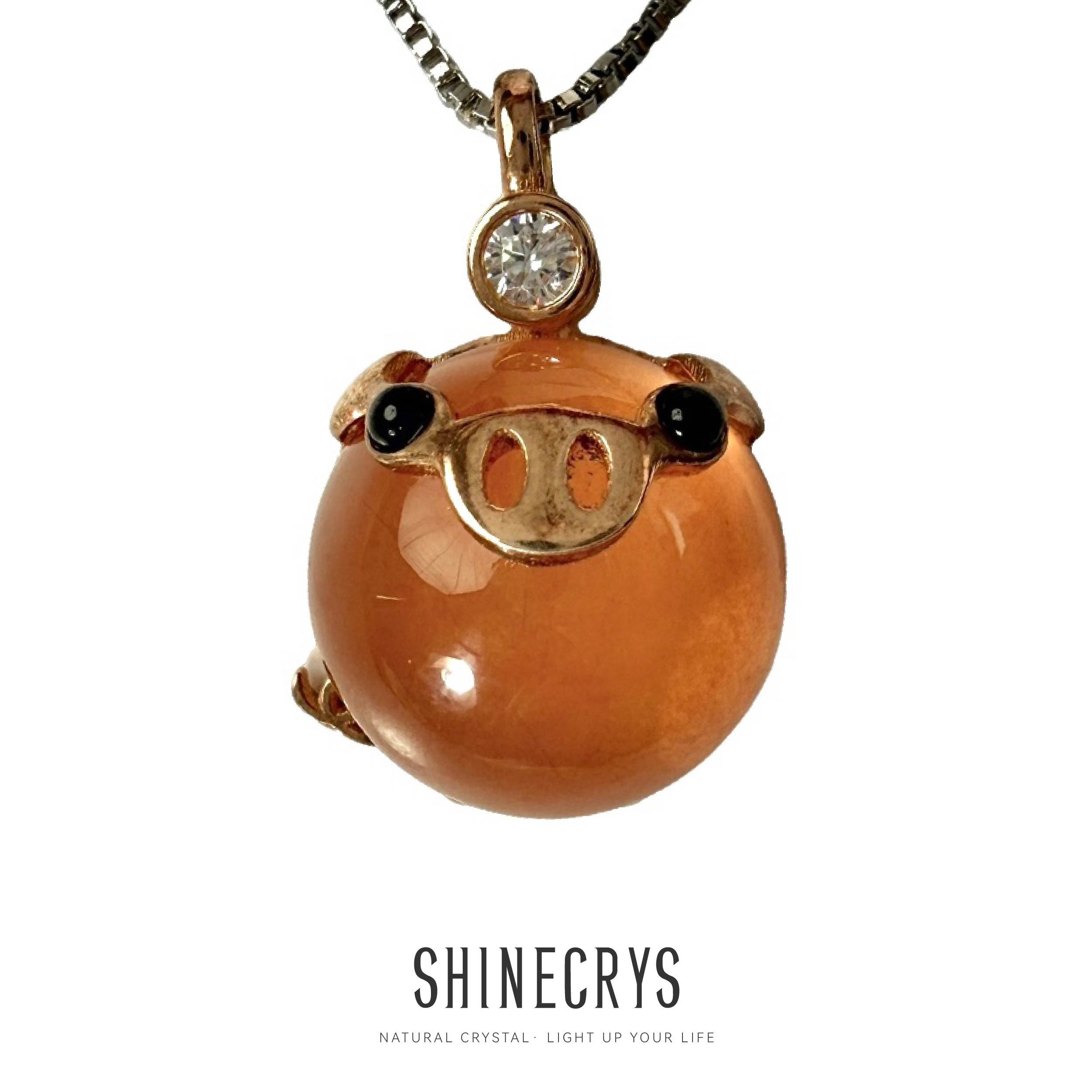 Shinecrys- red crystal pendant