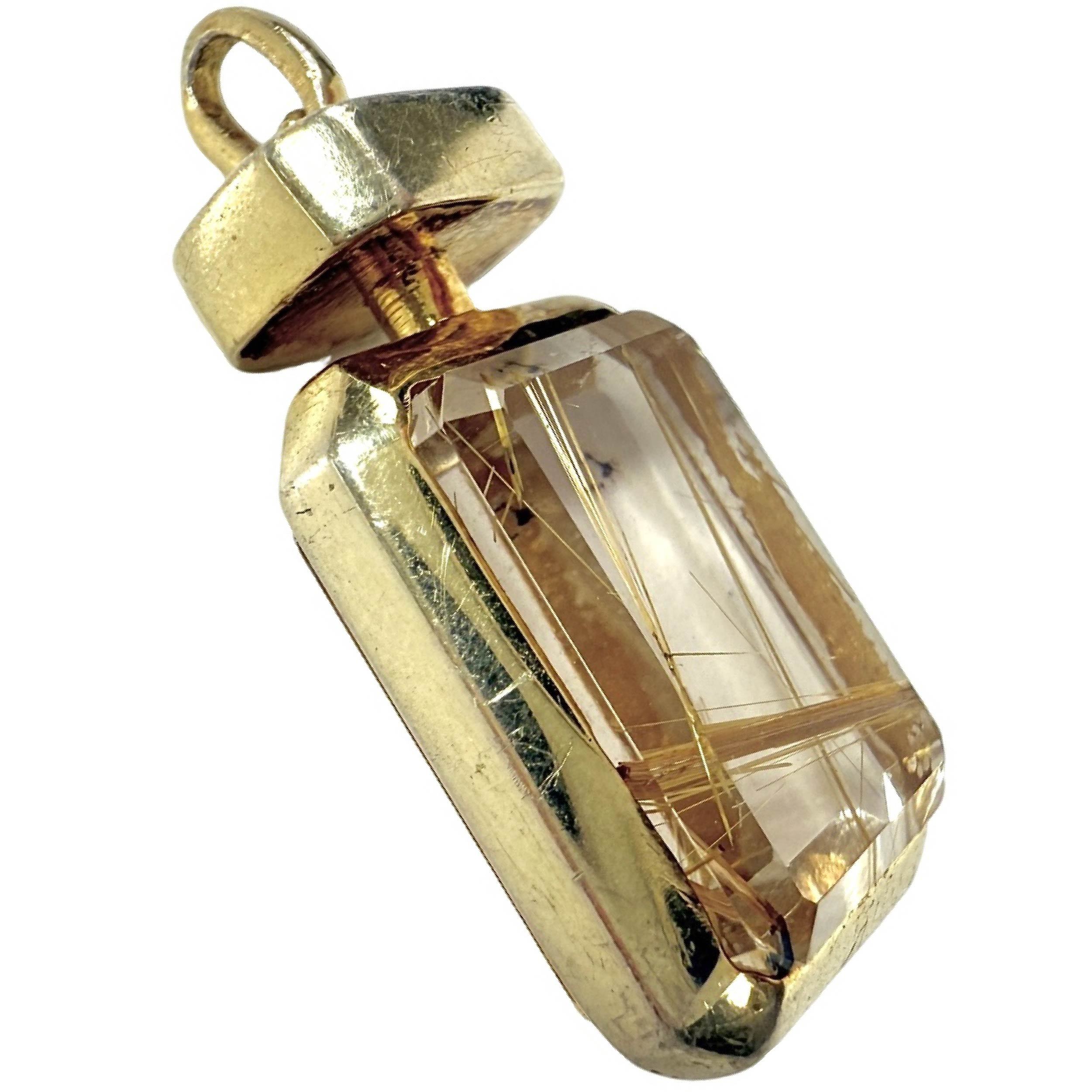 Shinecrys-golden rutile quartz pendant