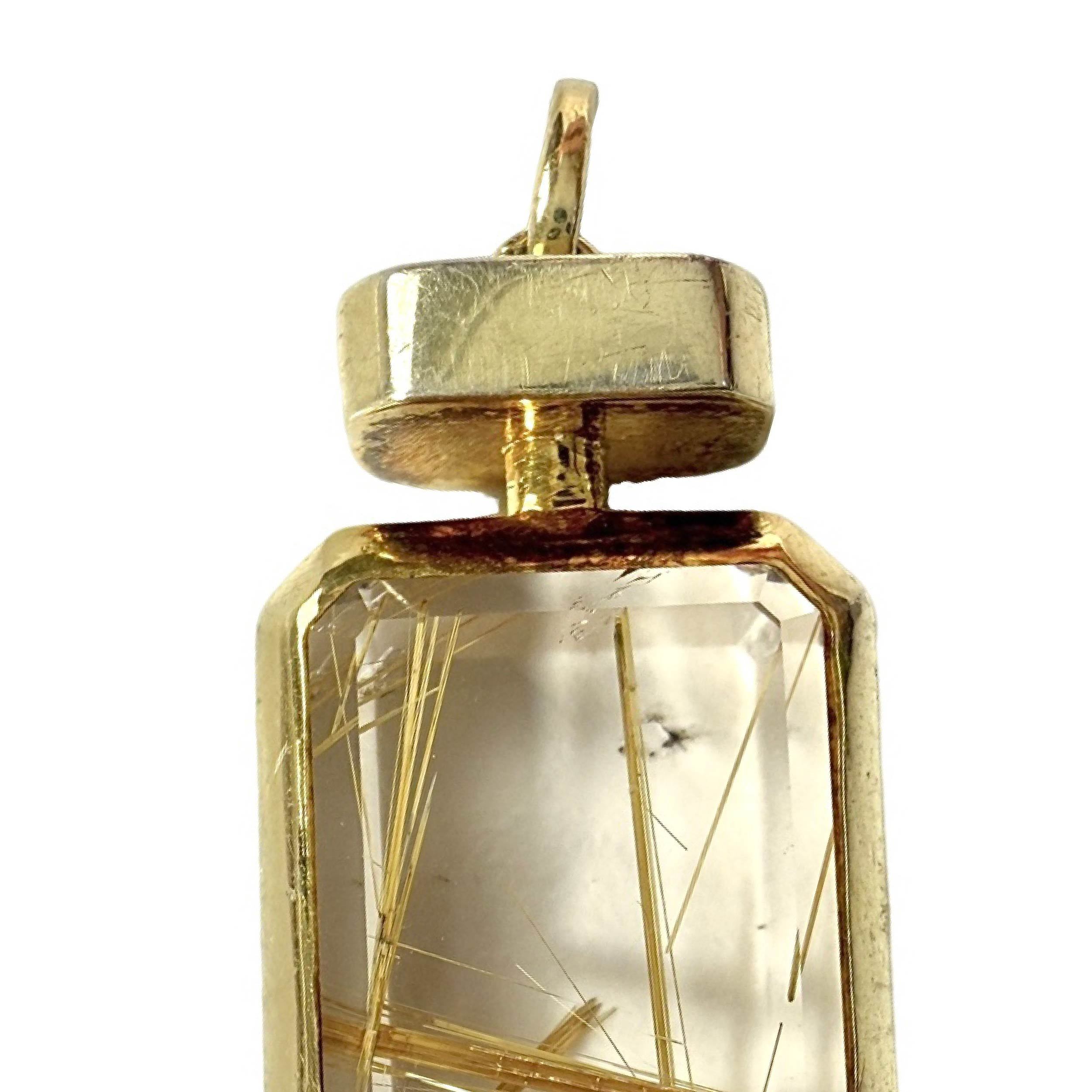 Shinecrys-golden rutile quartz pendant