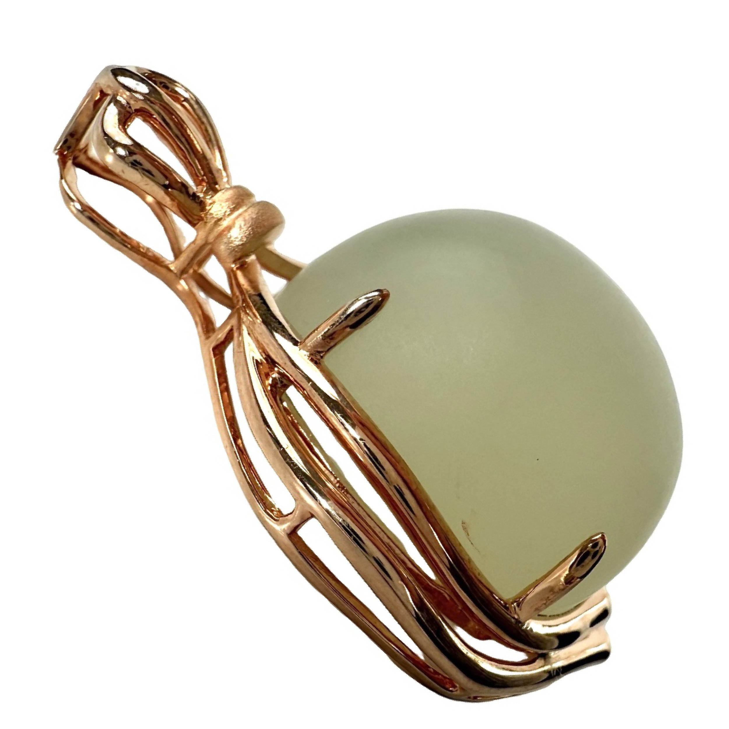 Shinecrys - green calcite pendant