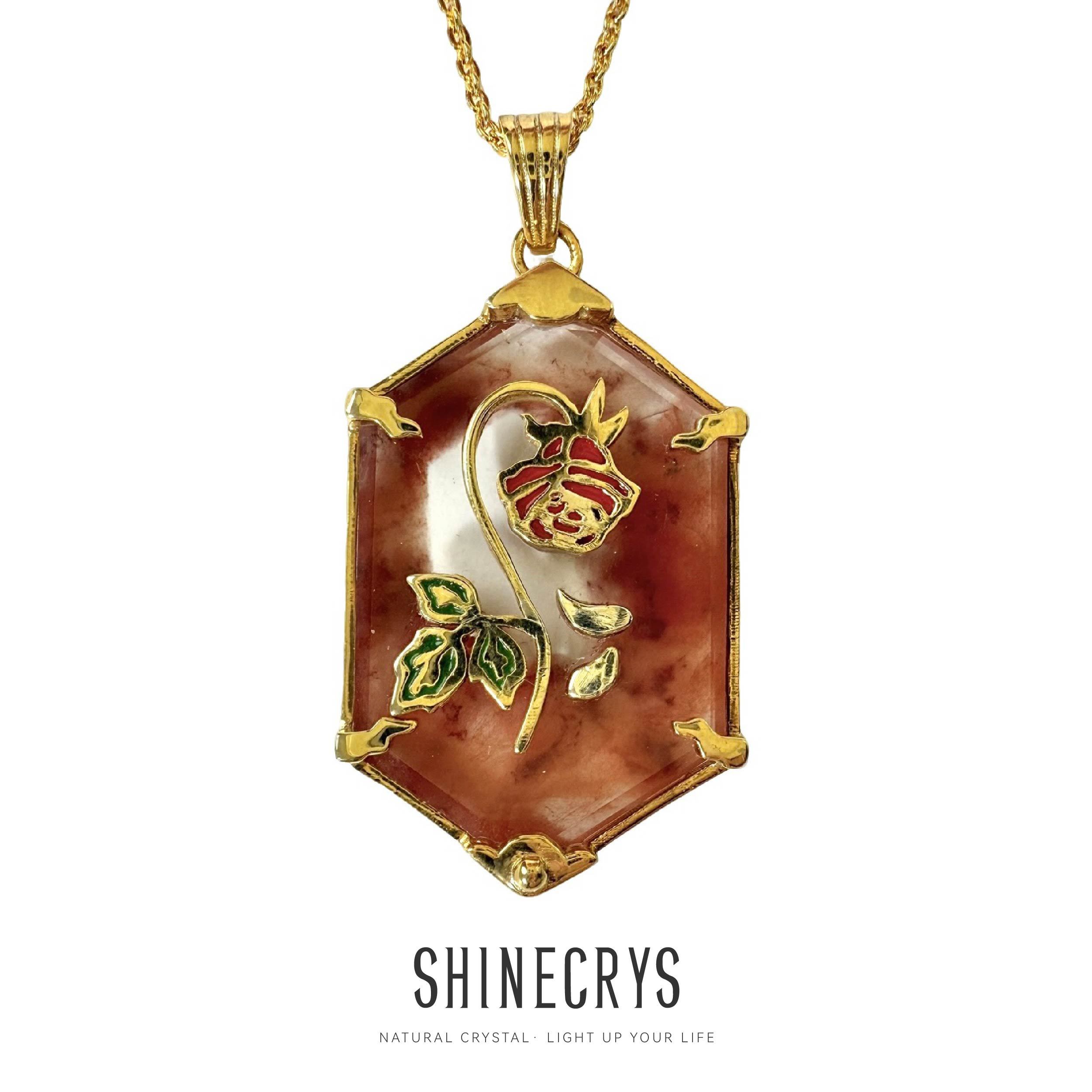 Shinecrys-red crystal pandant