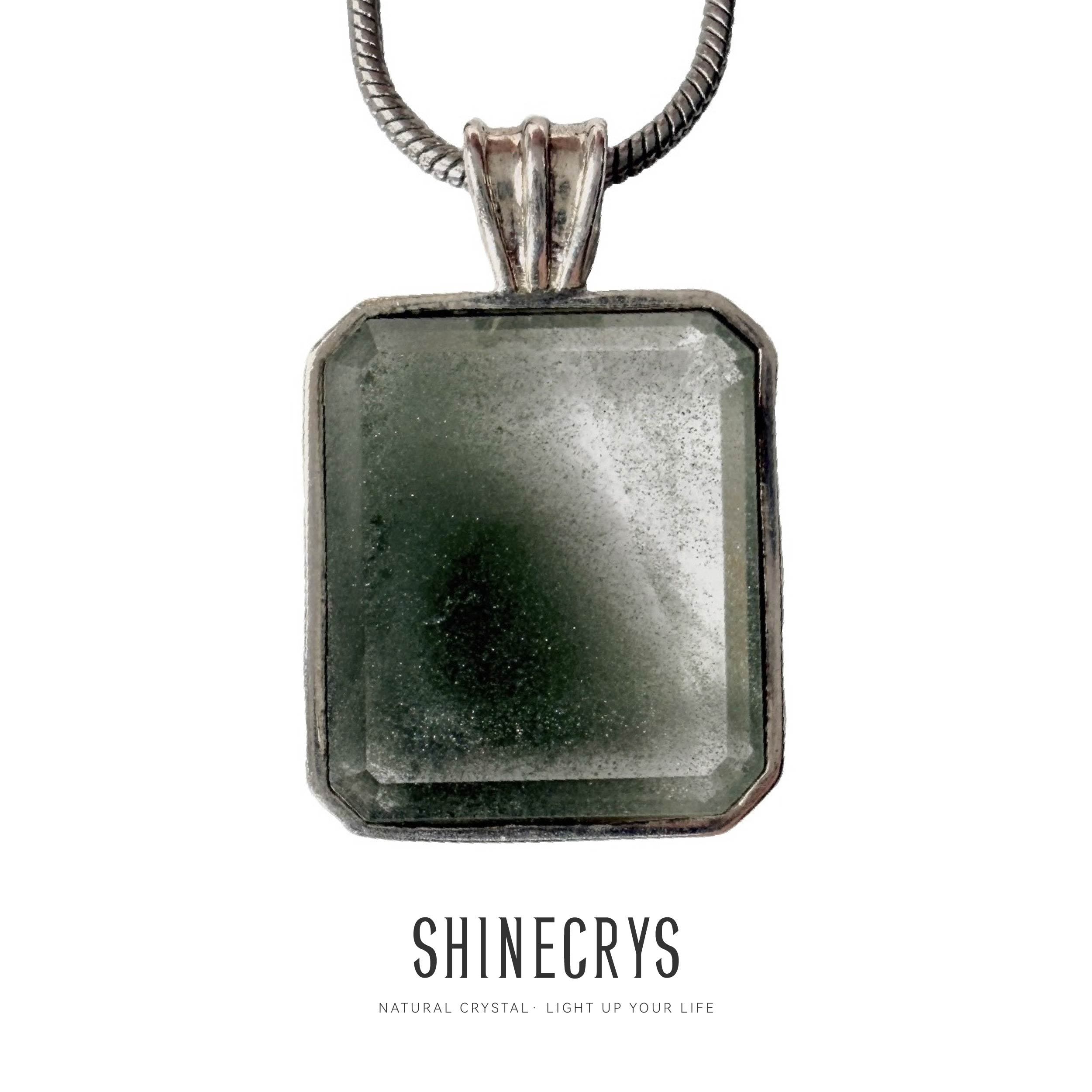 Shinecrys-green phantom quartz pedant