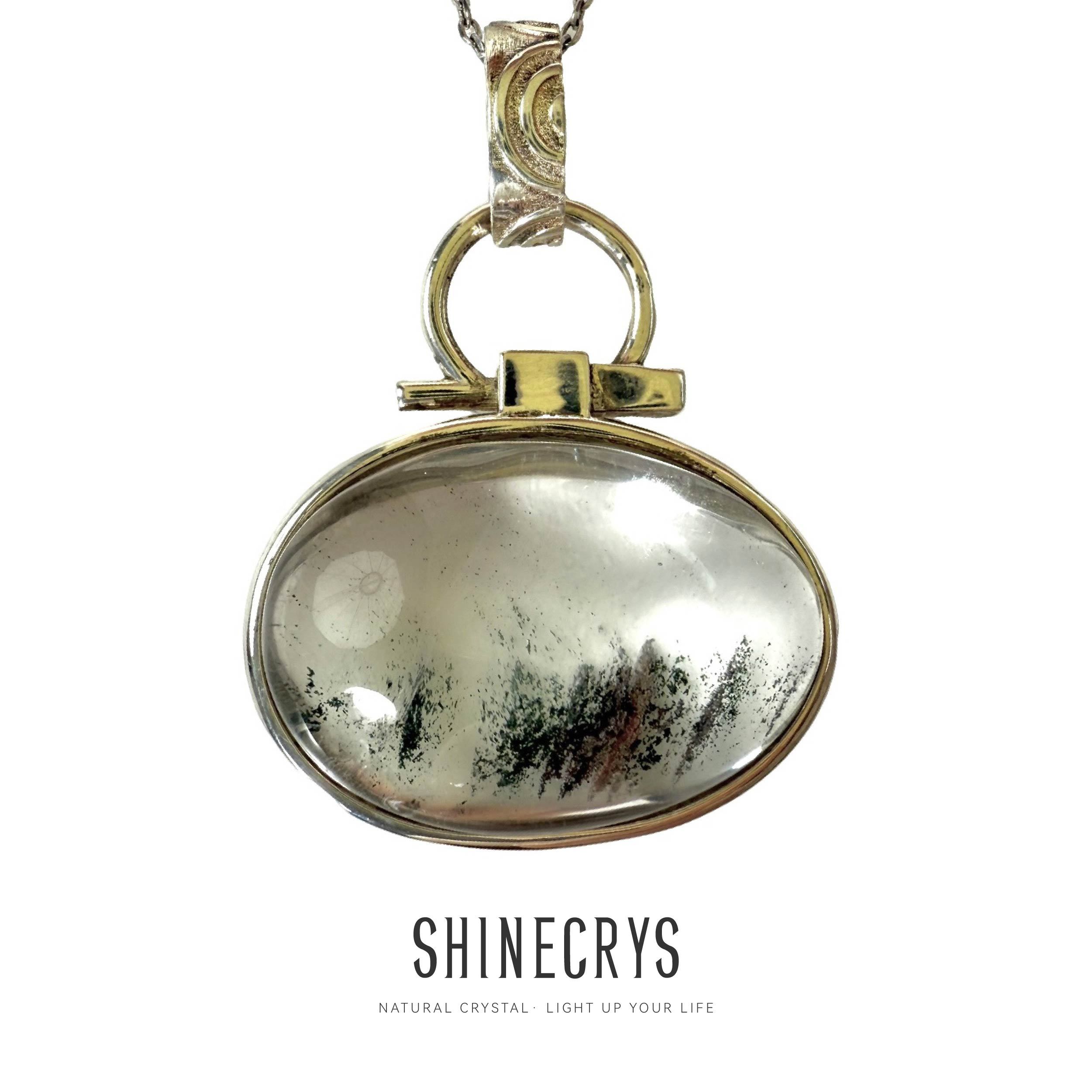 Shinecrys-green phantom quartz pedant