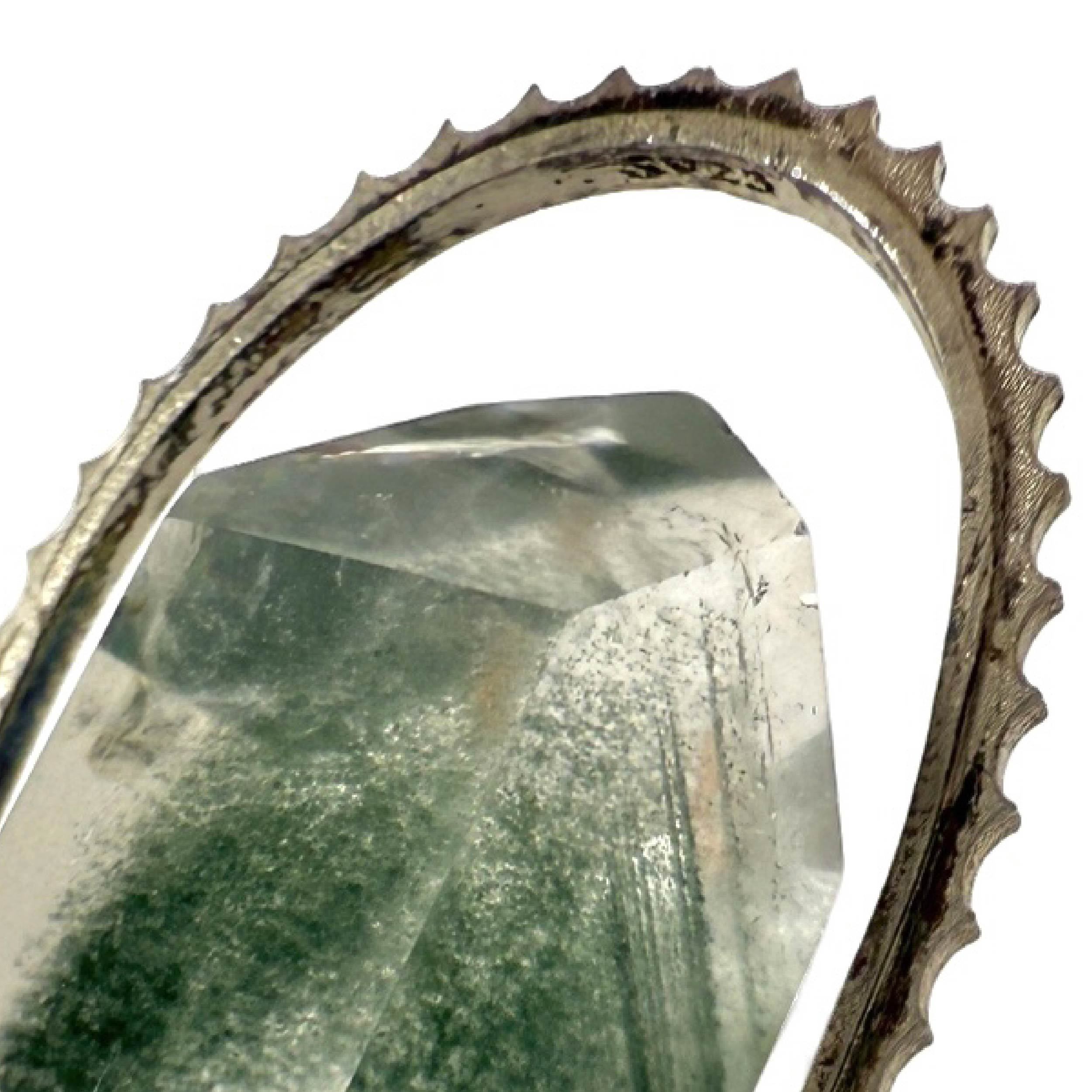 Shinecrys-green phantom quartz pedant