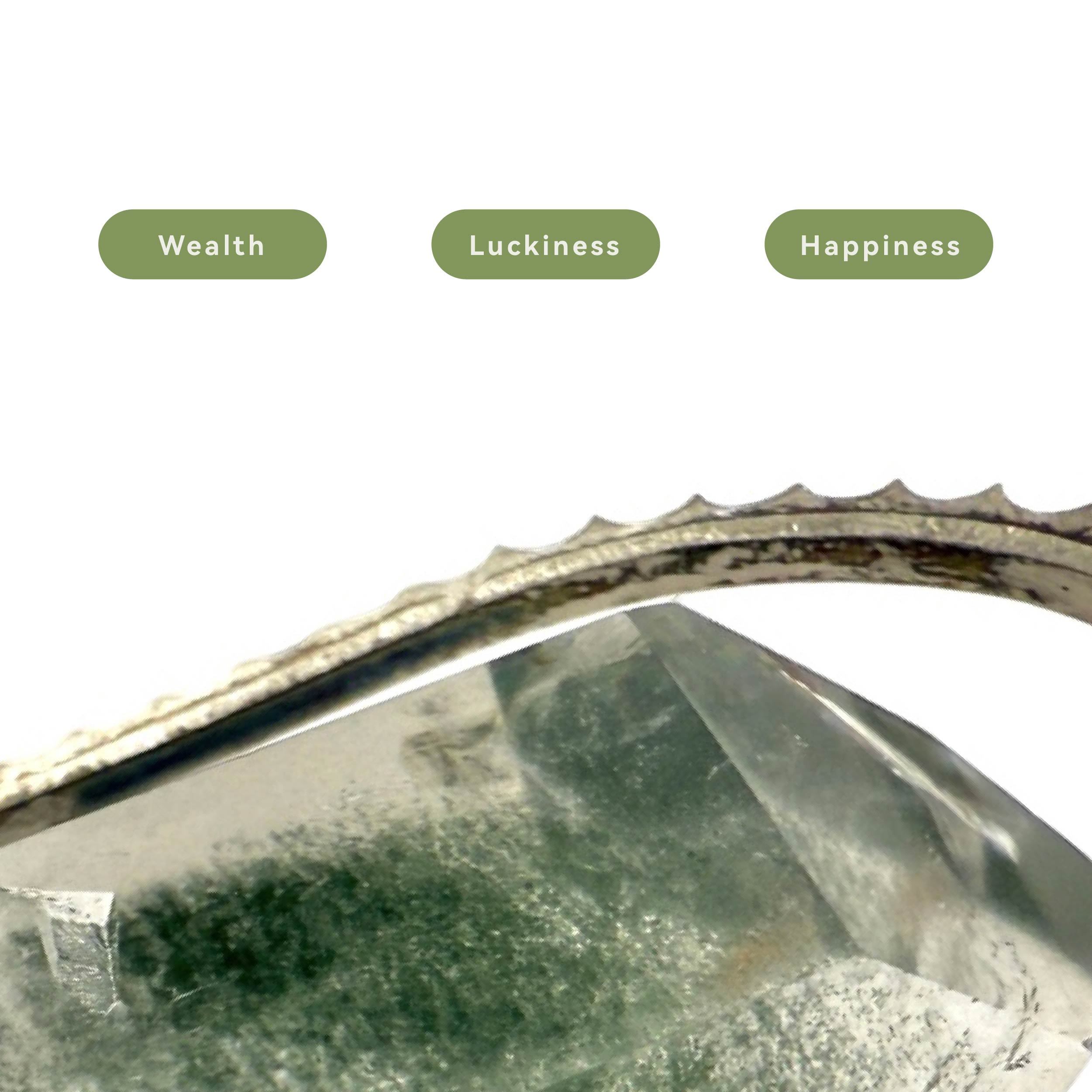 Shinecrys-green phantom quartz pedant