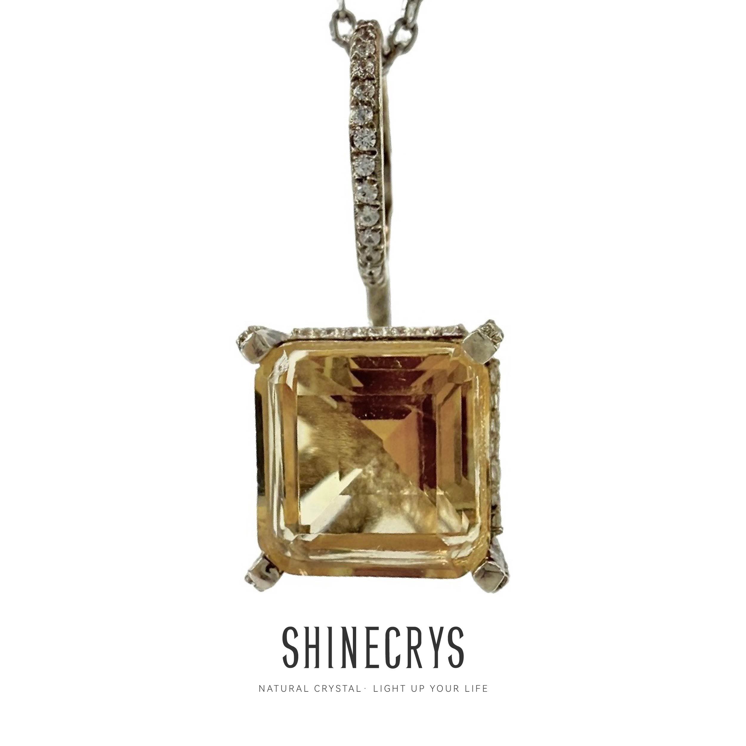 Shinecrys- citrine  pendant
