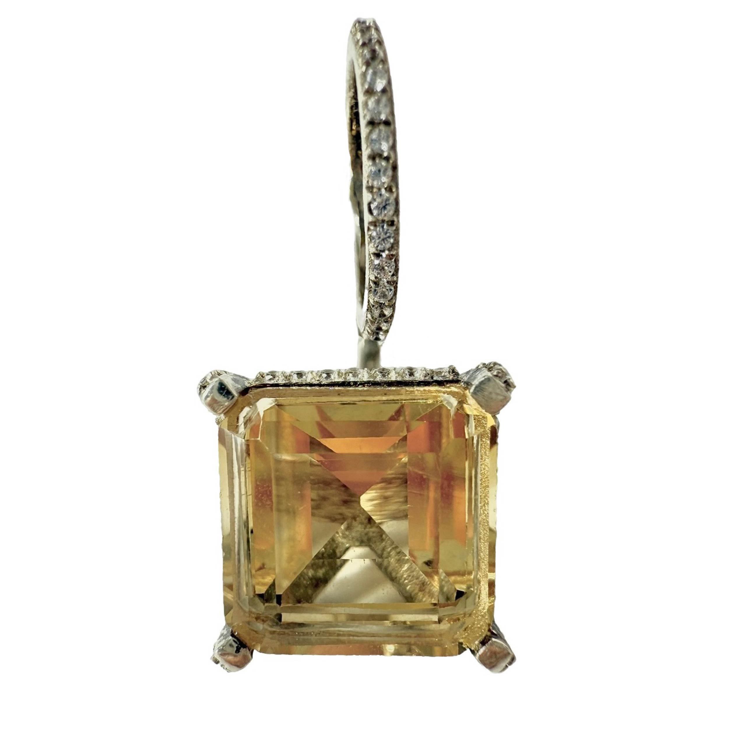 Shinecrys- citrine  pendant