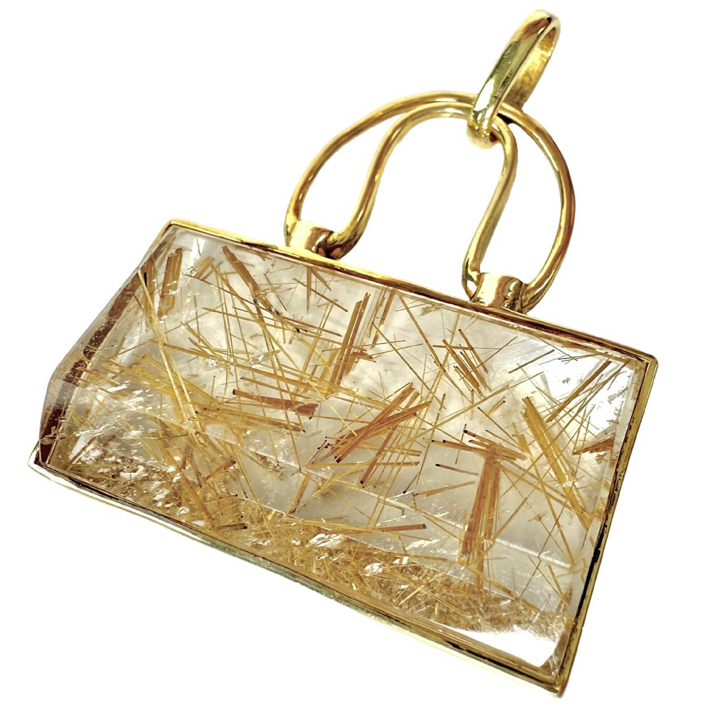 Shinecrys- Golden Rutilated Quartz  pendant