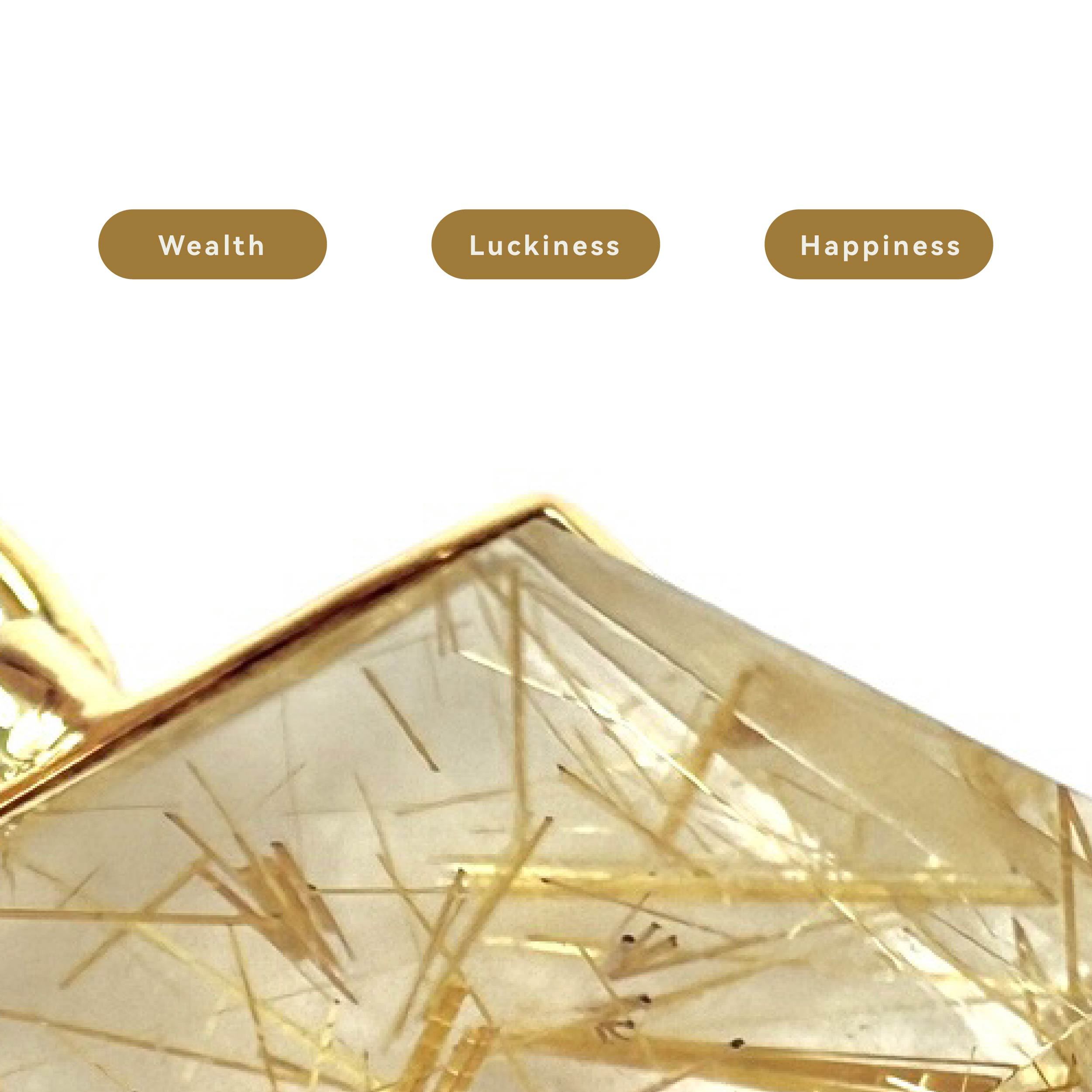 Shinecrys- Golden Rutilated Quartz  pendant