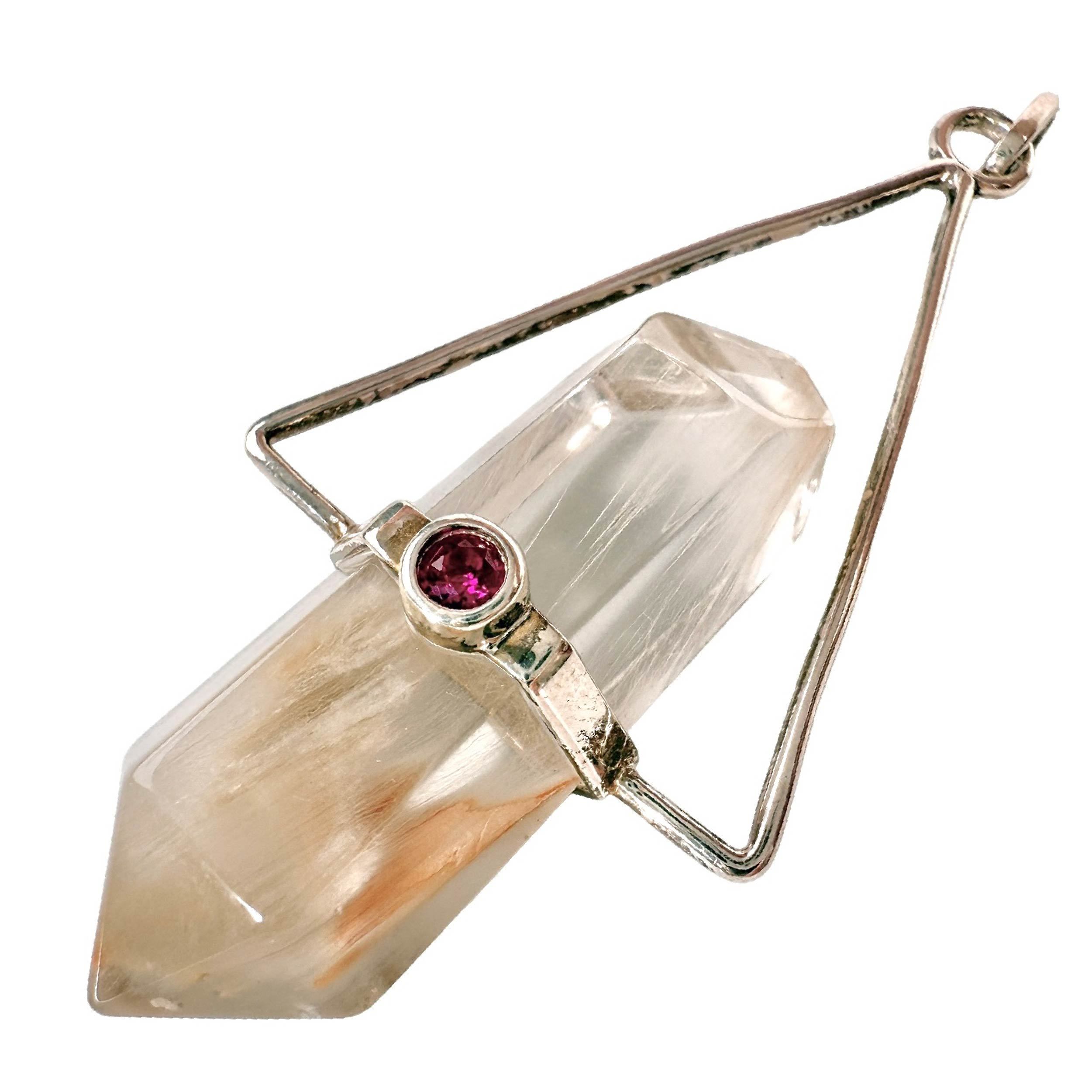 Shinecrys- rabbit hair crystal  pendant