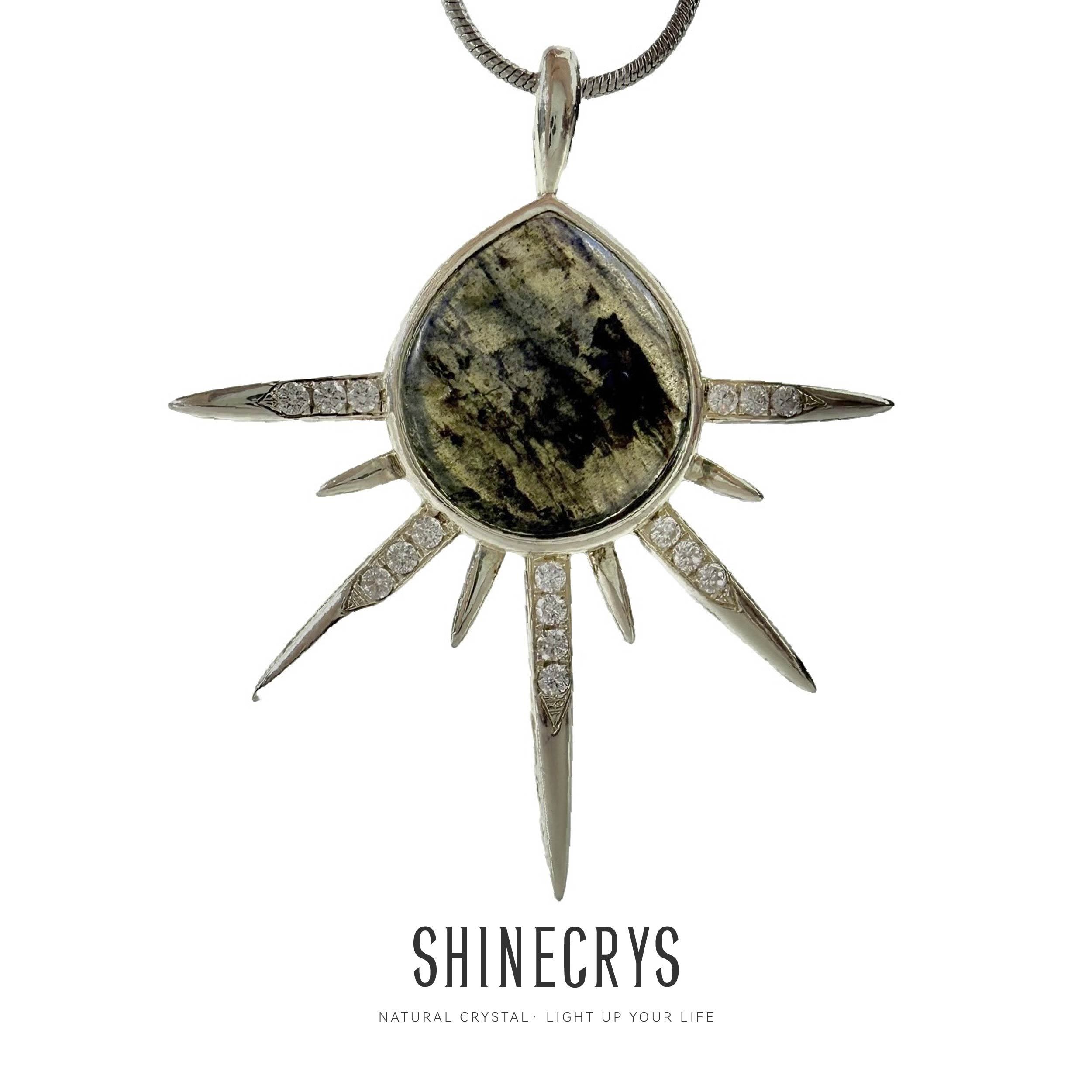 Shinecrys-  labradorite pendant