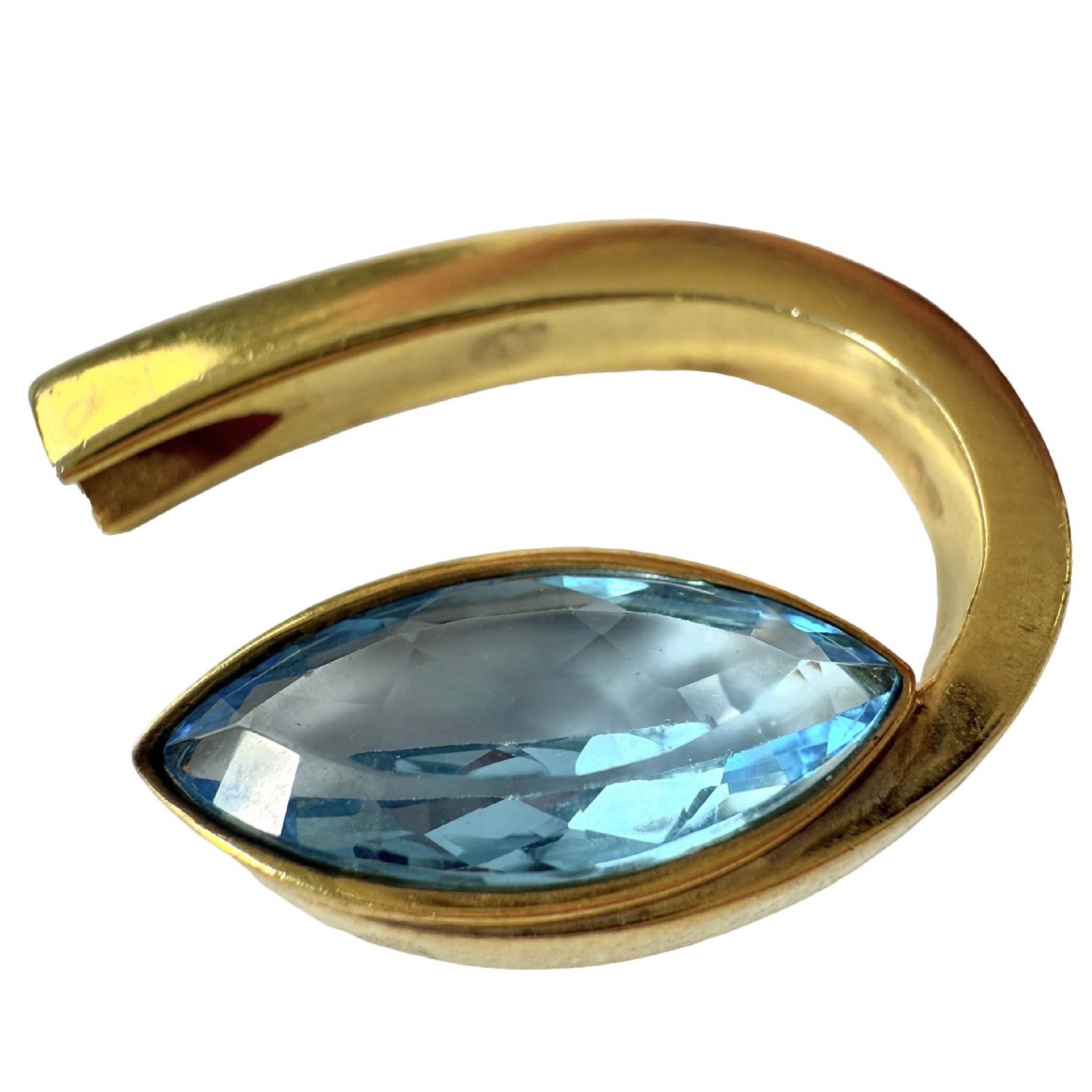 Shinecrys-blue topaz pendant