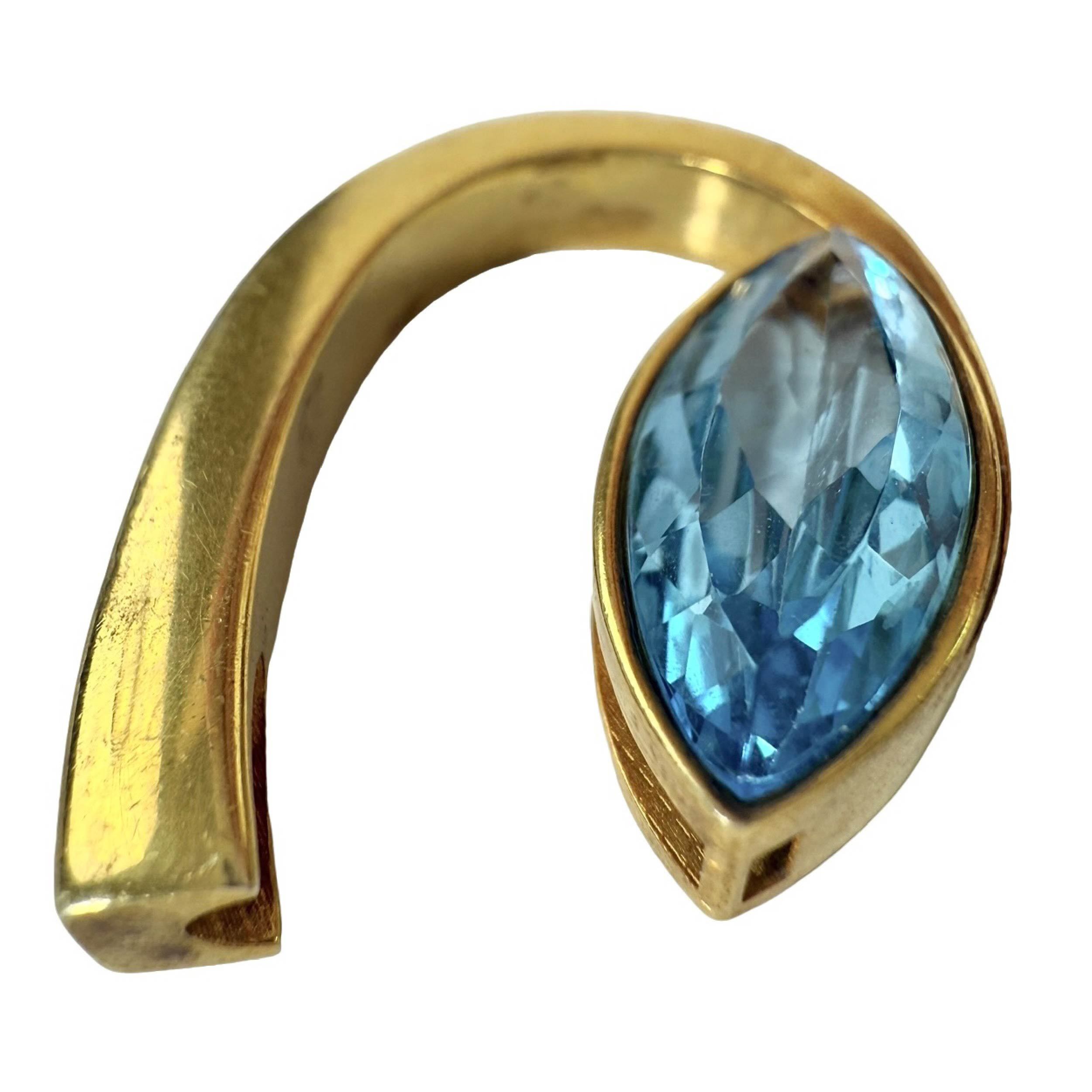 Shinecrys-blue topaz pendant