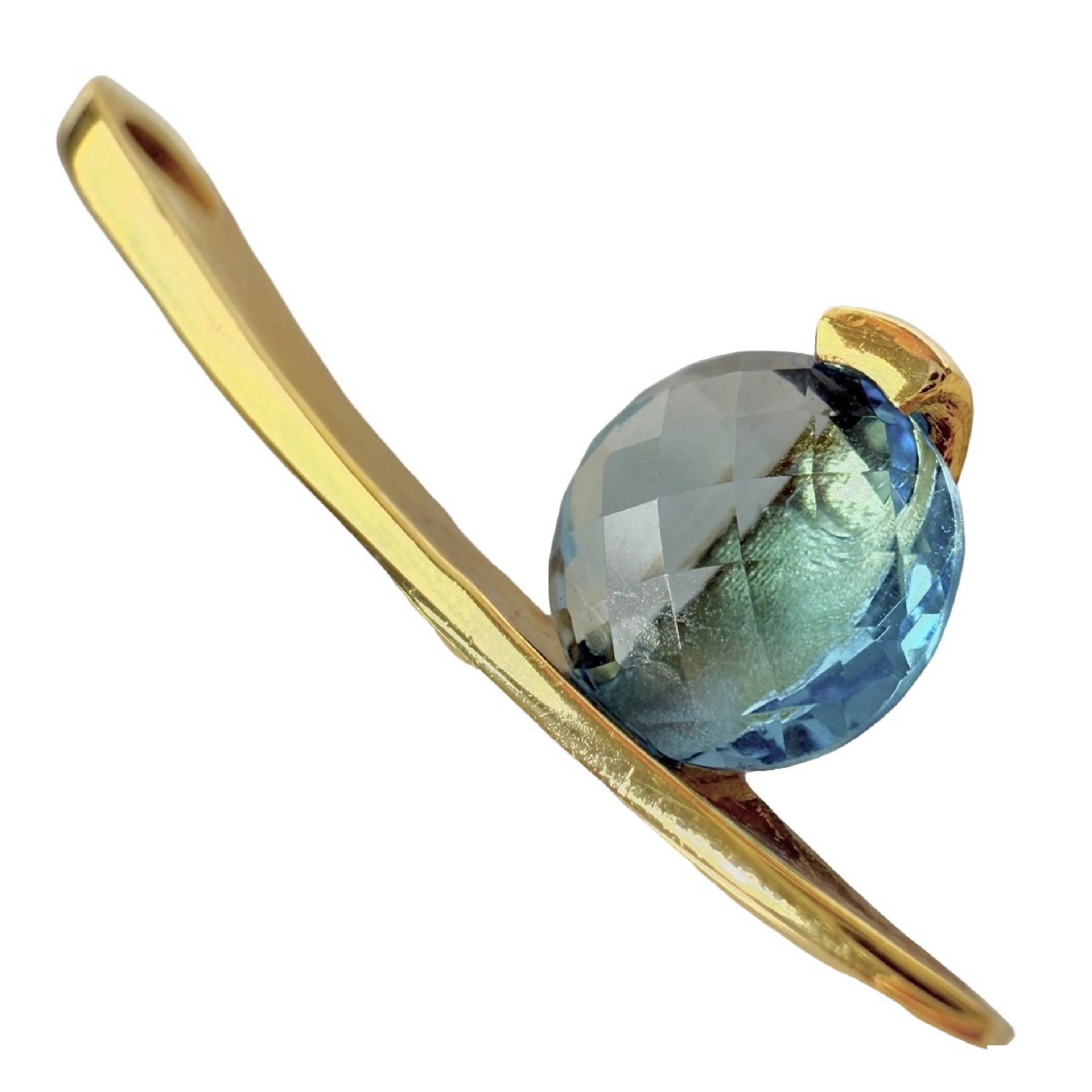 Shinecrys-blue topaz pendant