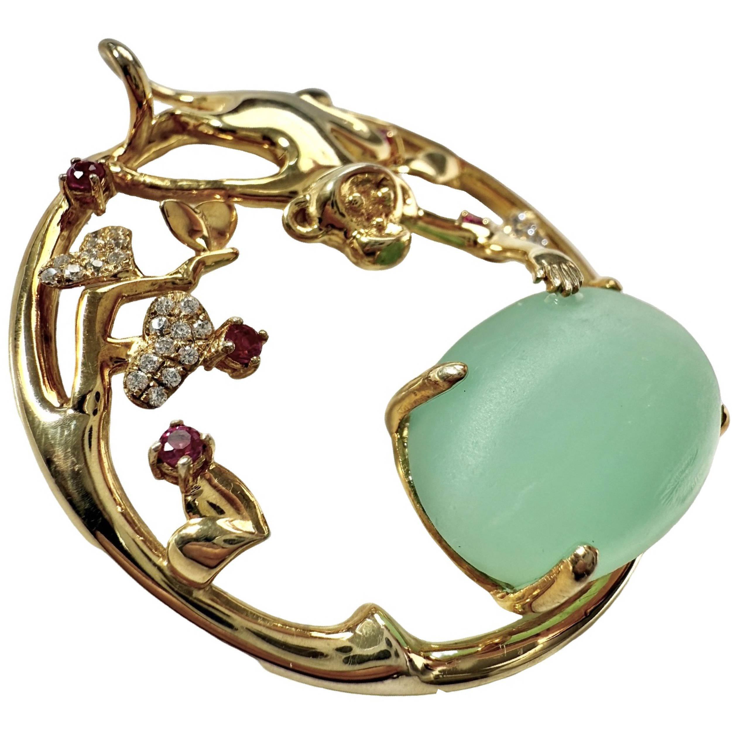 Shinecrys- Green Calcite pendant