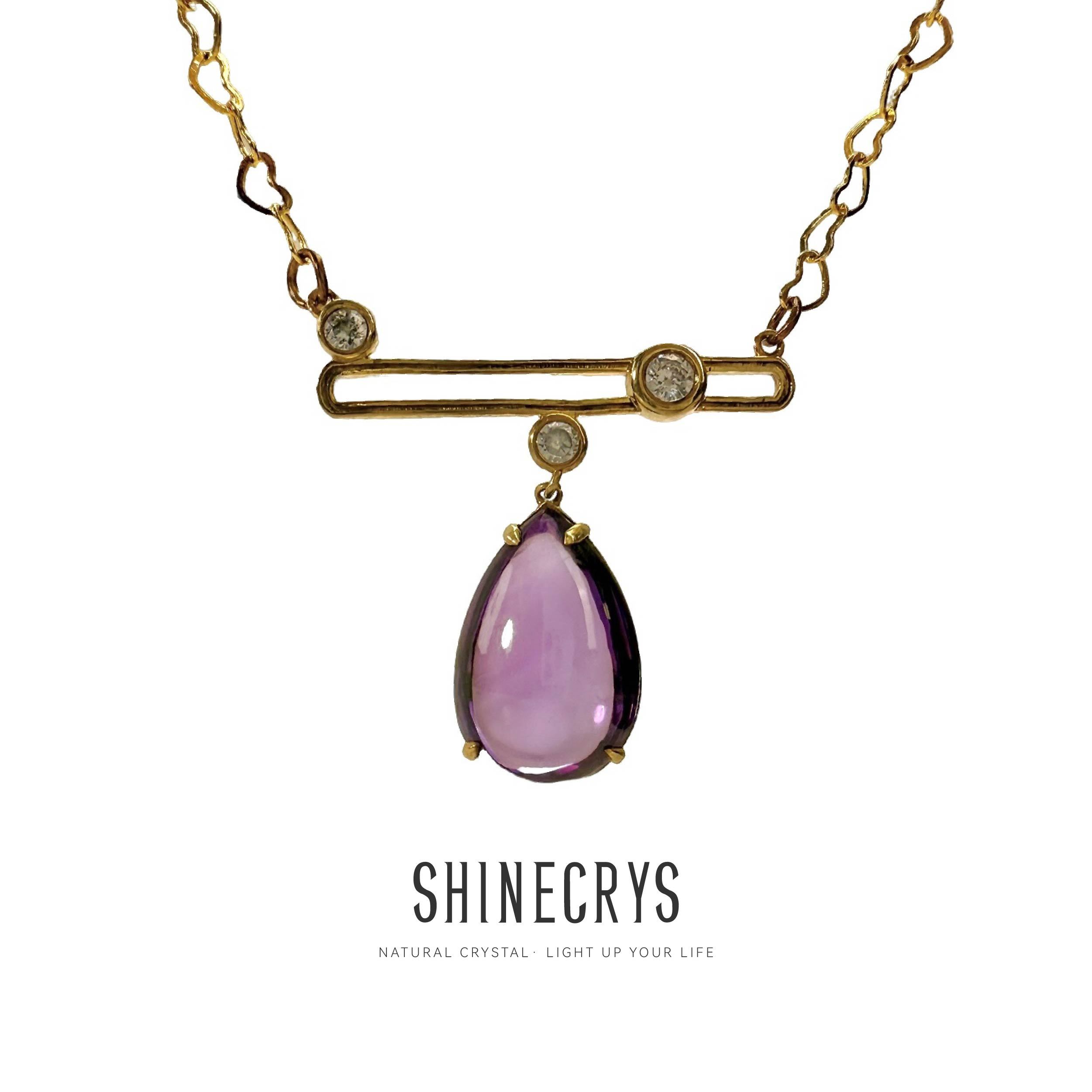 Shinecrys- amethyst pendant
