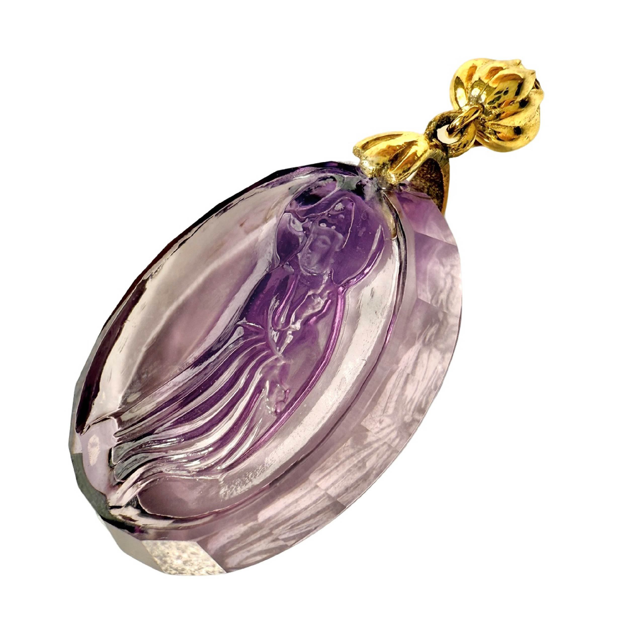 Shinecrys- amethyst pendant