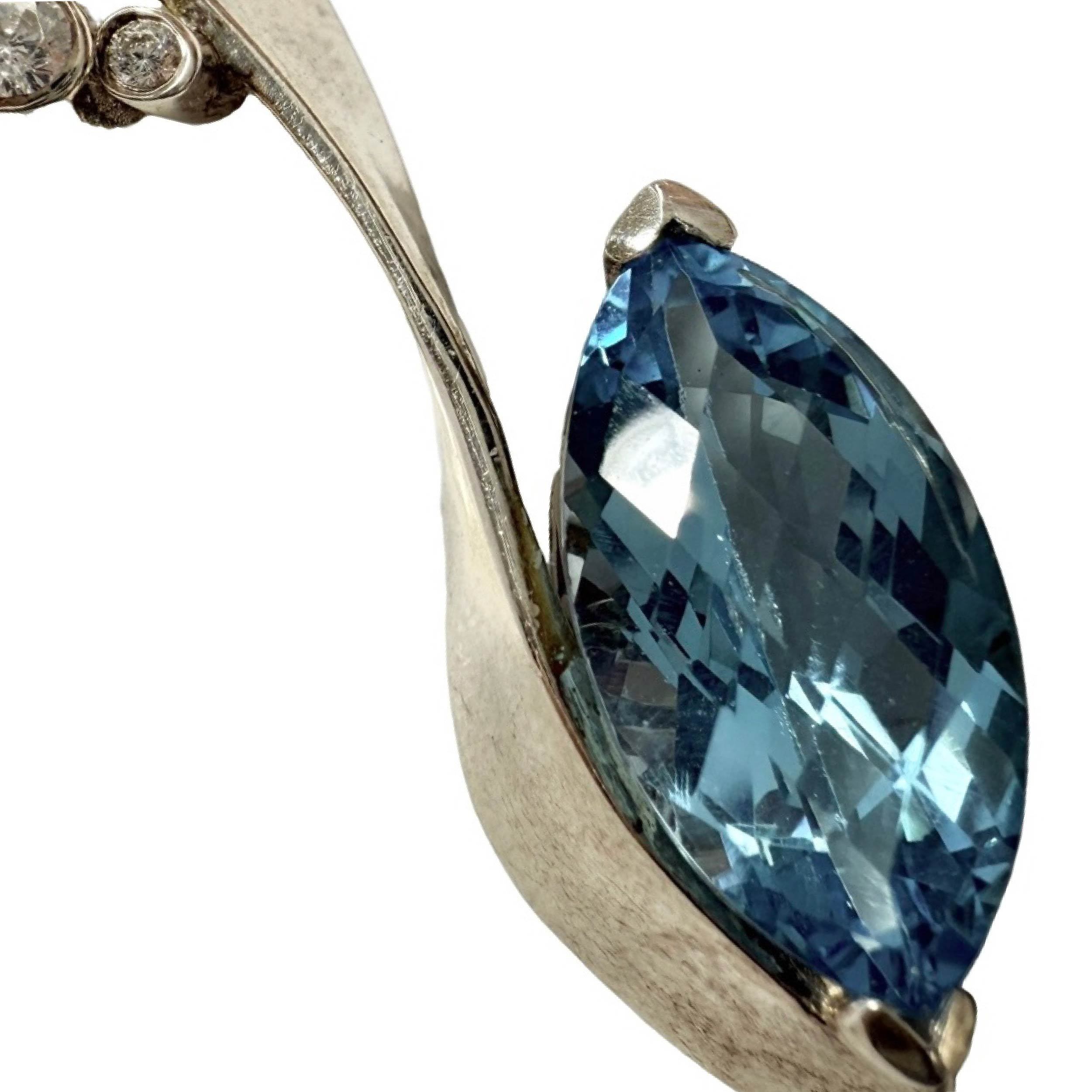 Shinecrys- blue topaz pendant