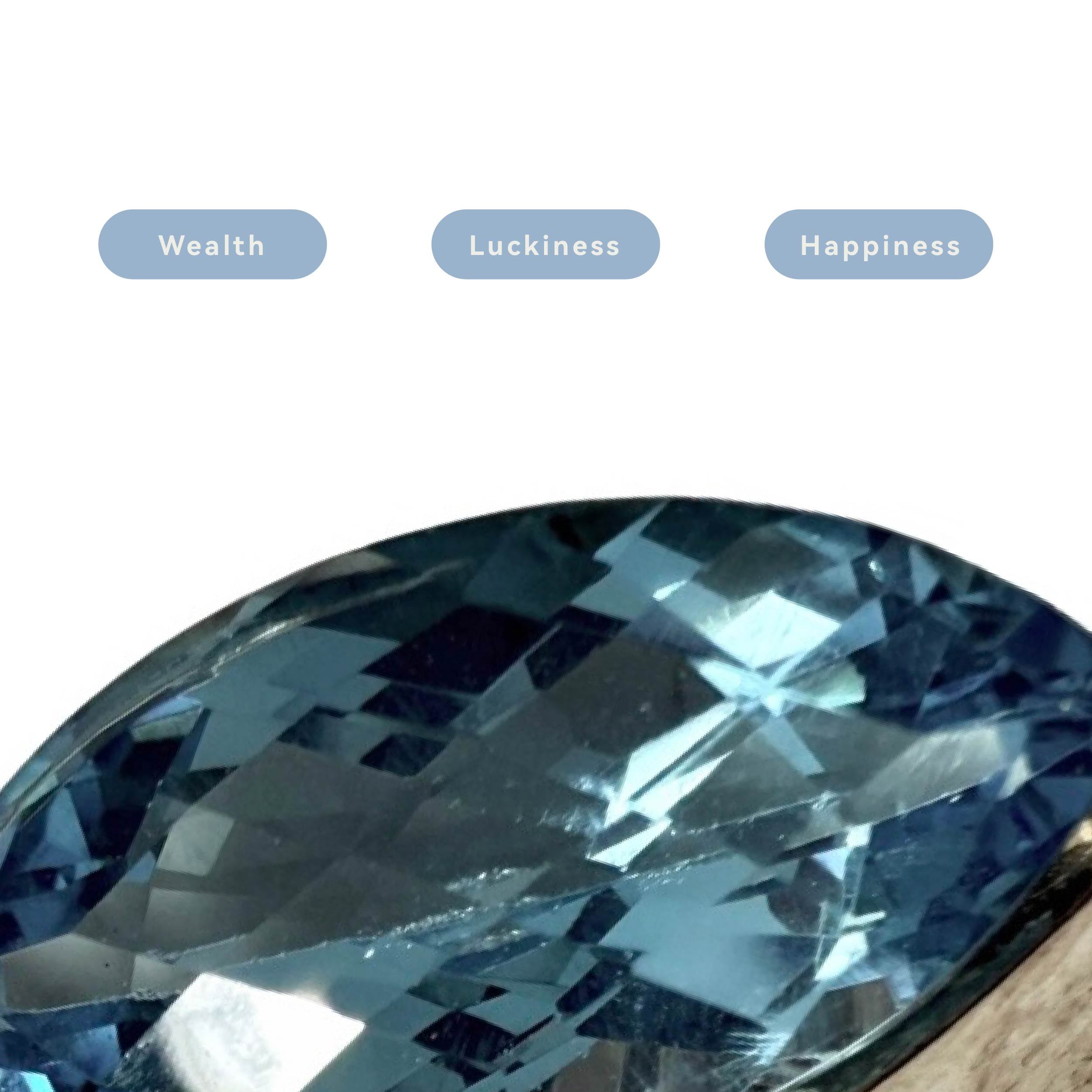 Shinecrys- blue topaz pendant