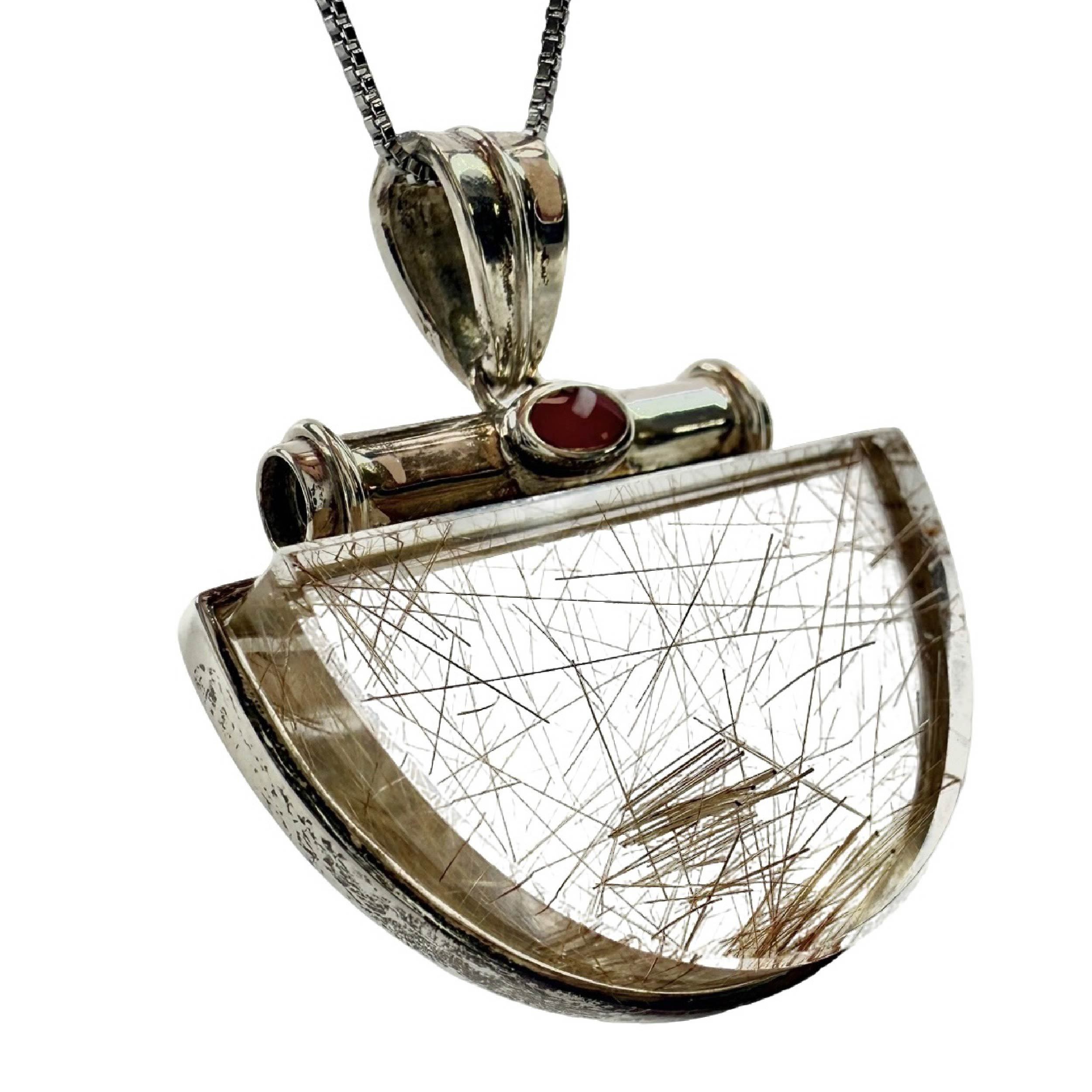 Shinecrys- Golden Rutilated Quartz  pendant