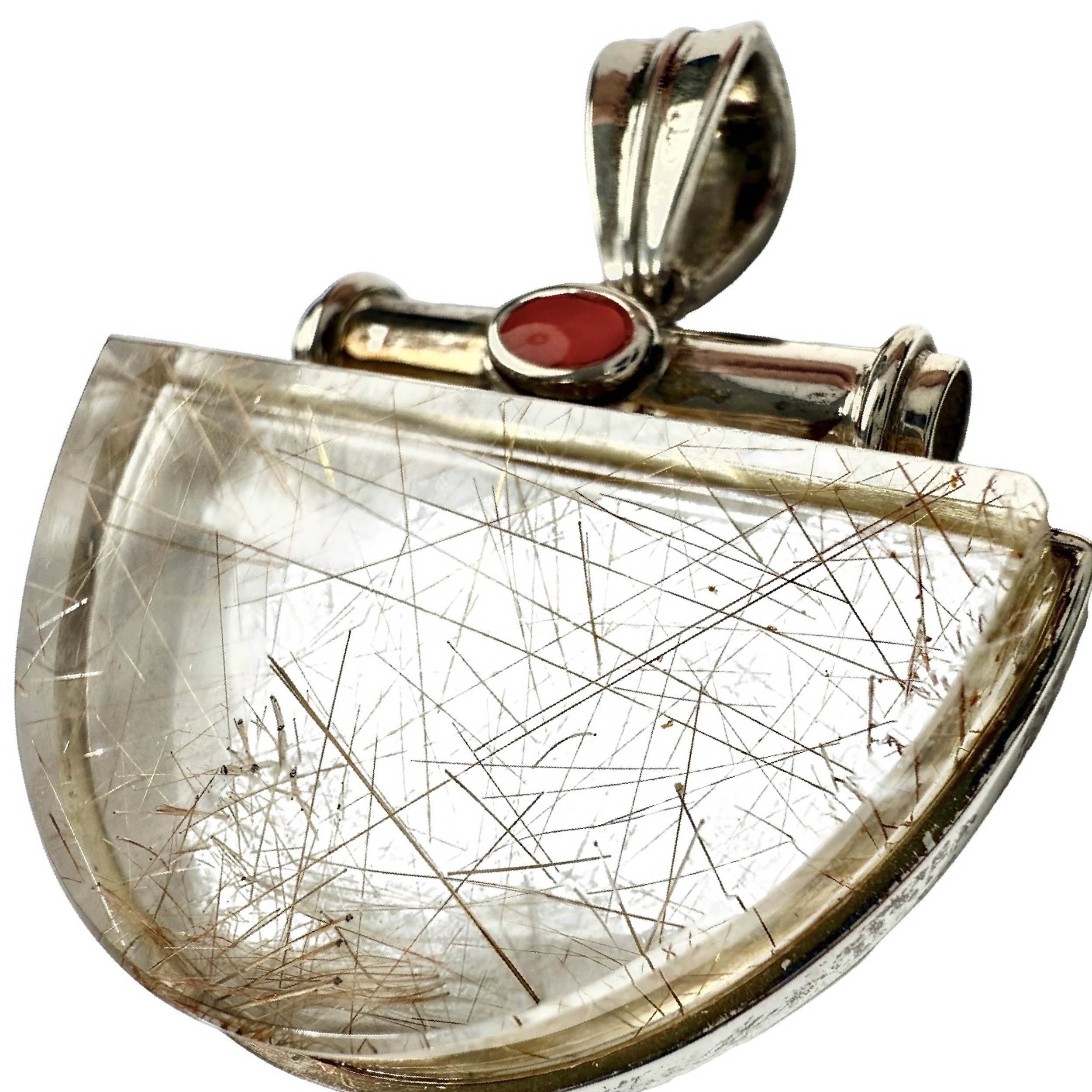 Shinecrys- Golden Rutilated Quartz  pendant