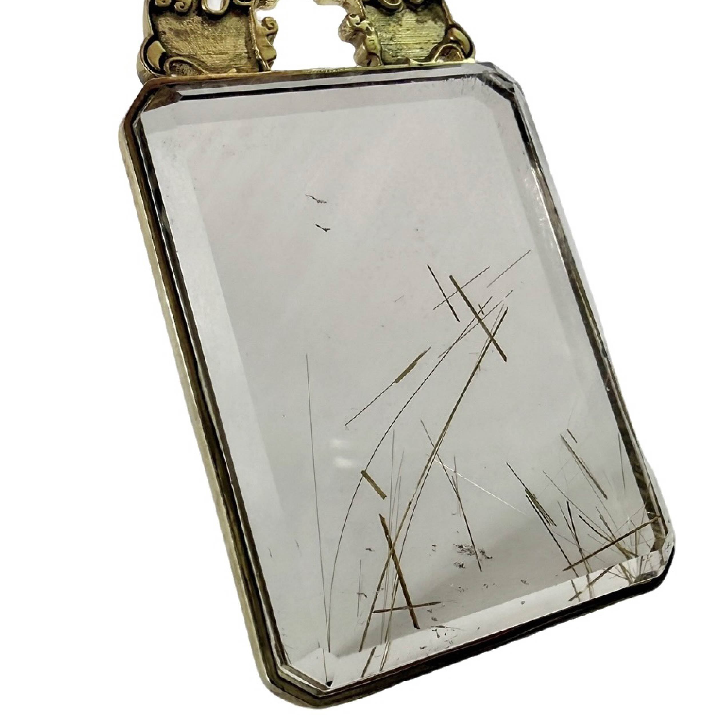 Shinecrys- Golden Rutilated Quartz  pendant