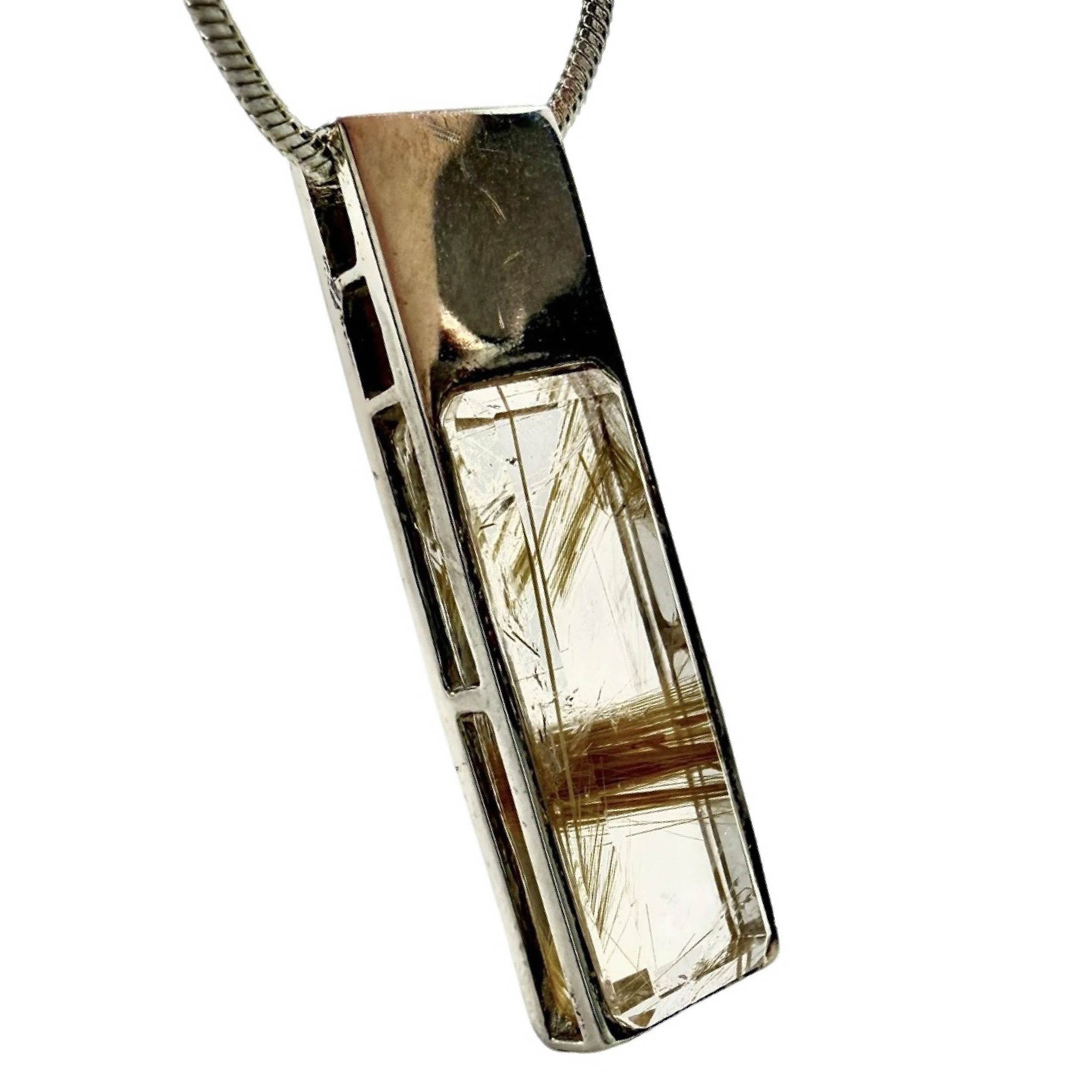 Shinecrys- Golden Rutilated Quartz  pendant