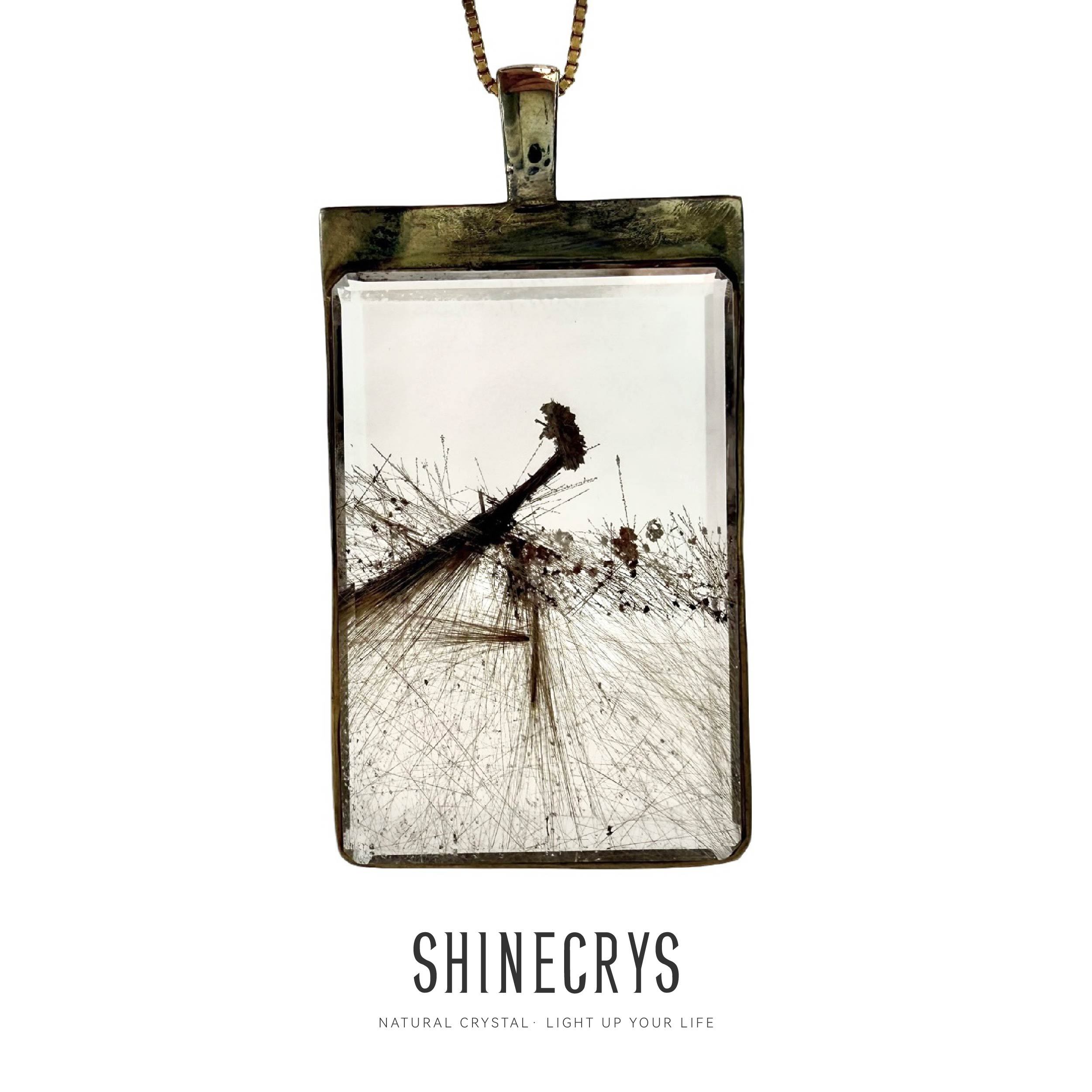 Shinecrys- Golden Rutilated Quartz  pendant