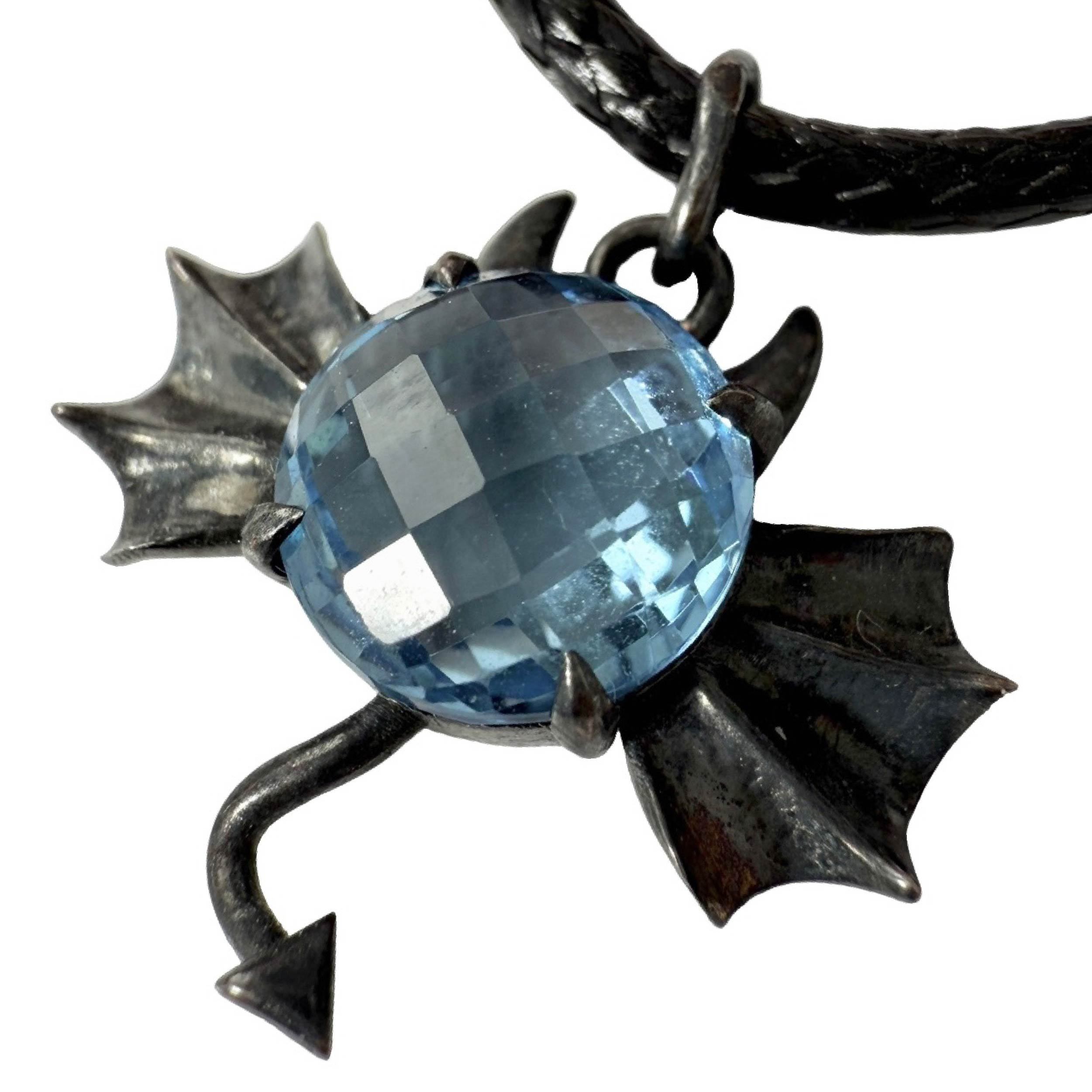 Shinecrys- blue topaz pendant