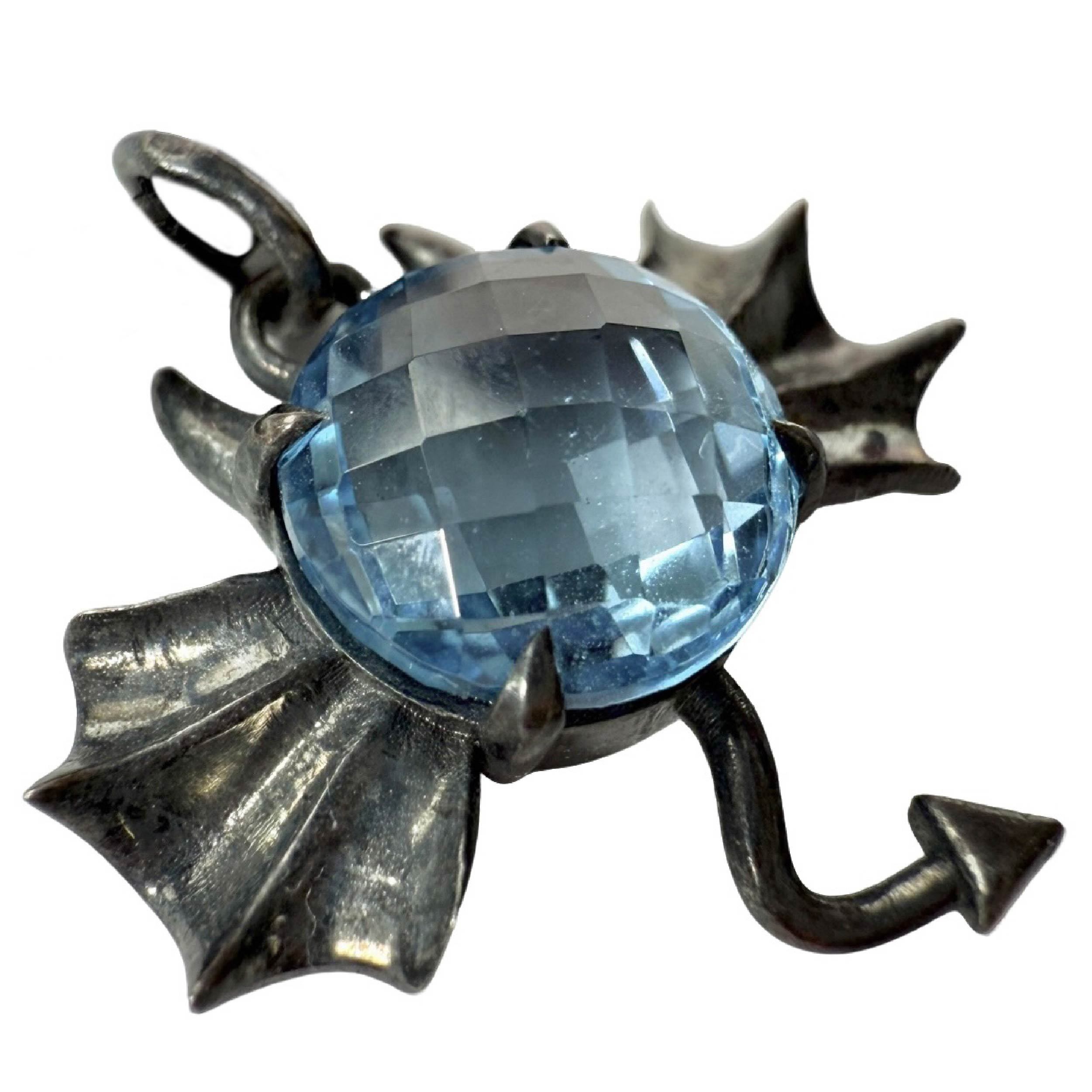 Shinecrys- blue topaz pendant