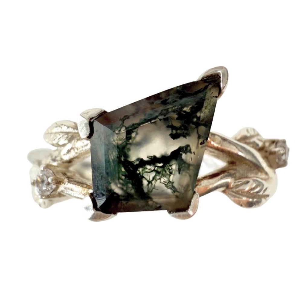 Shinecrys- Aquatic Agate ring