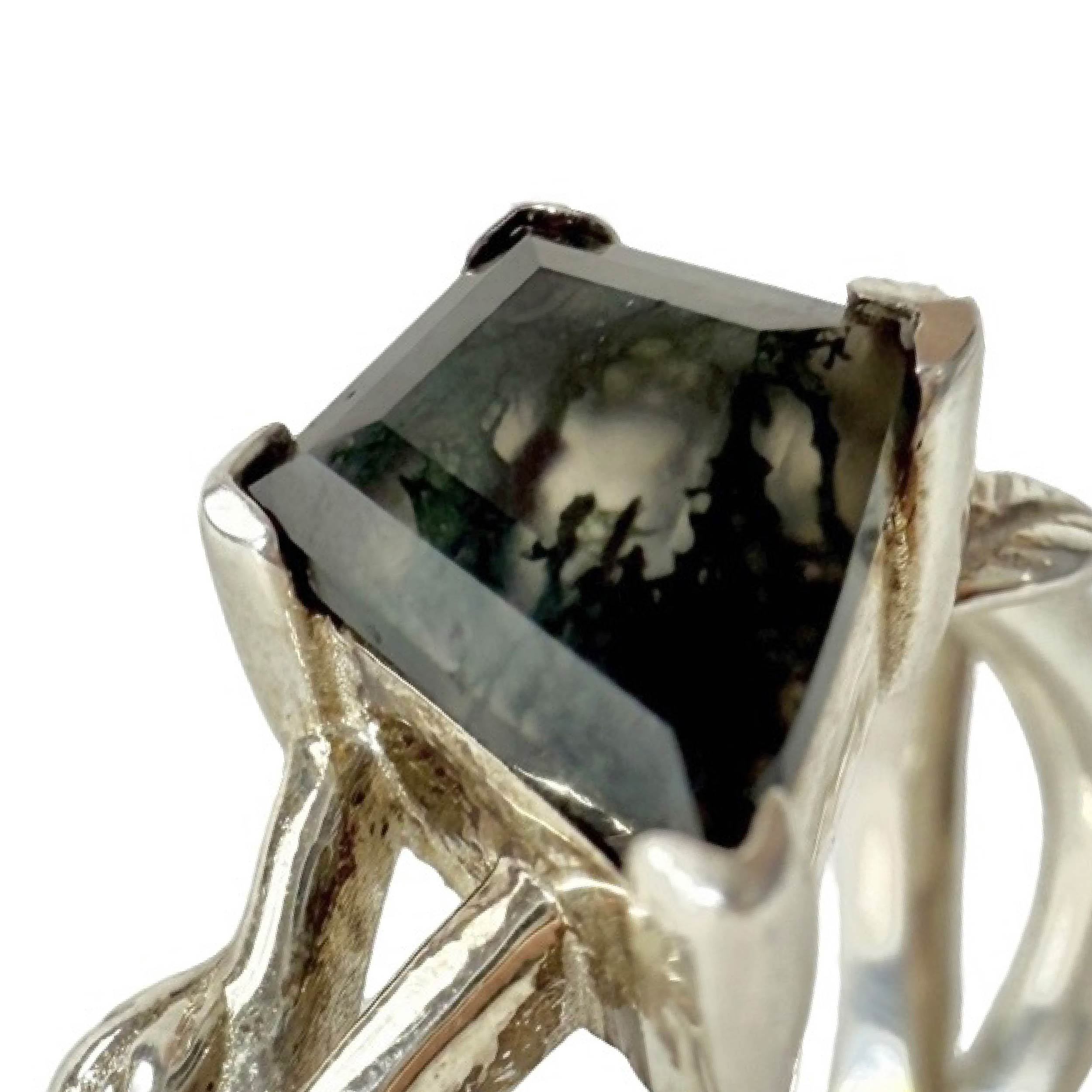 Shinecrys- Aquatic Agate ring