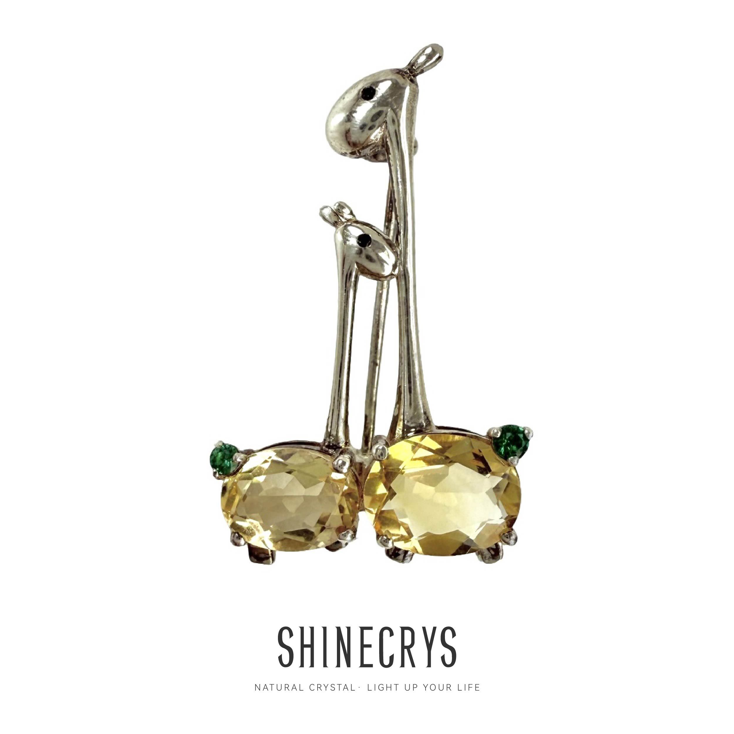 Shinecrys-  Citrtine brooch