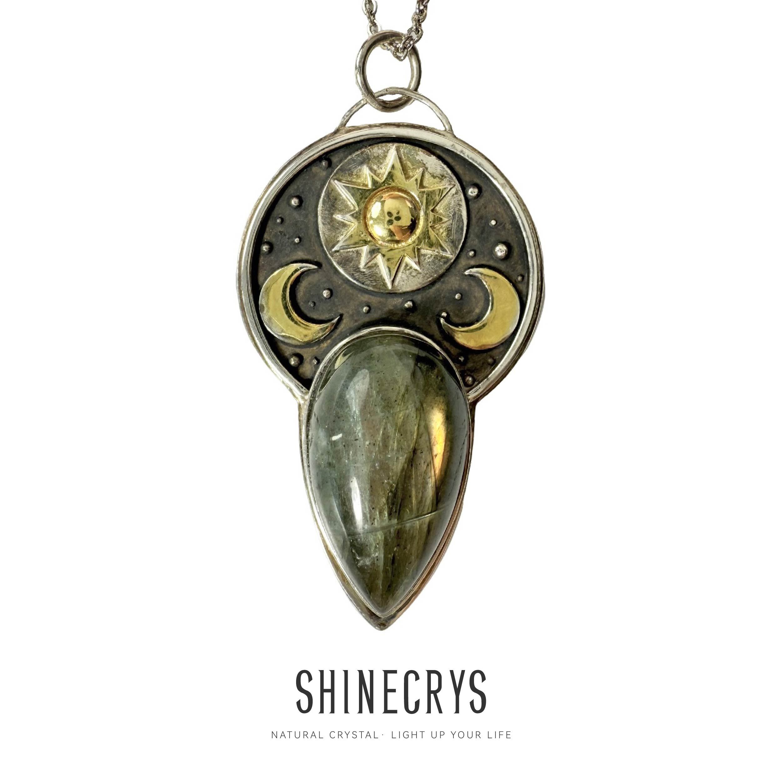 Shinecrys-  labradorite pendant