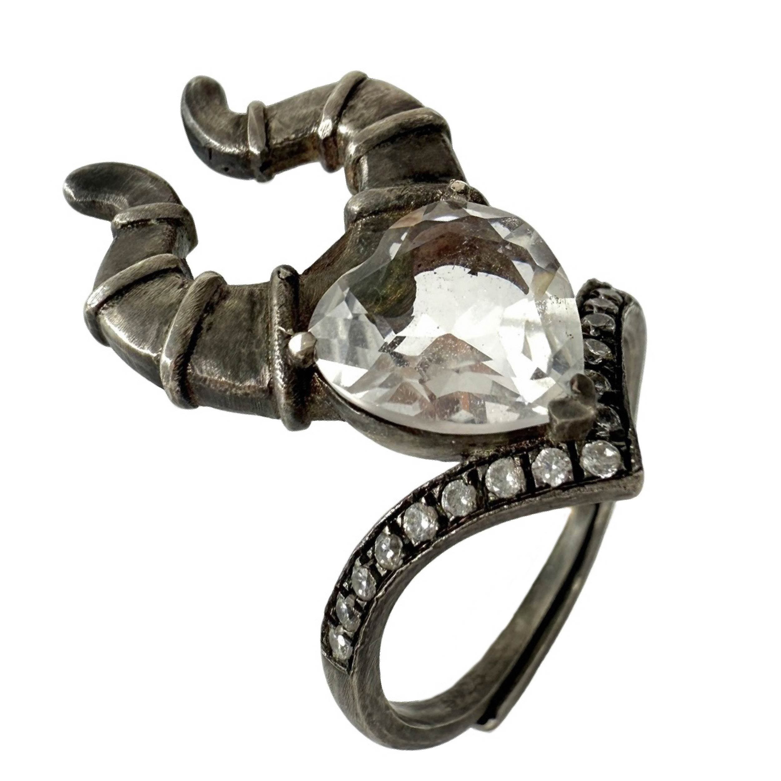 Shinecrys-clear quartz ring