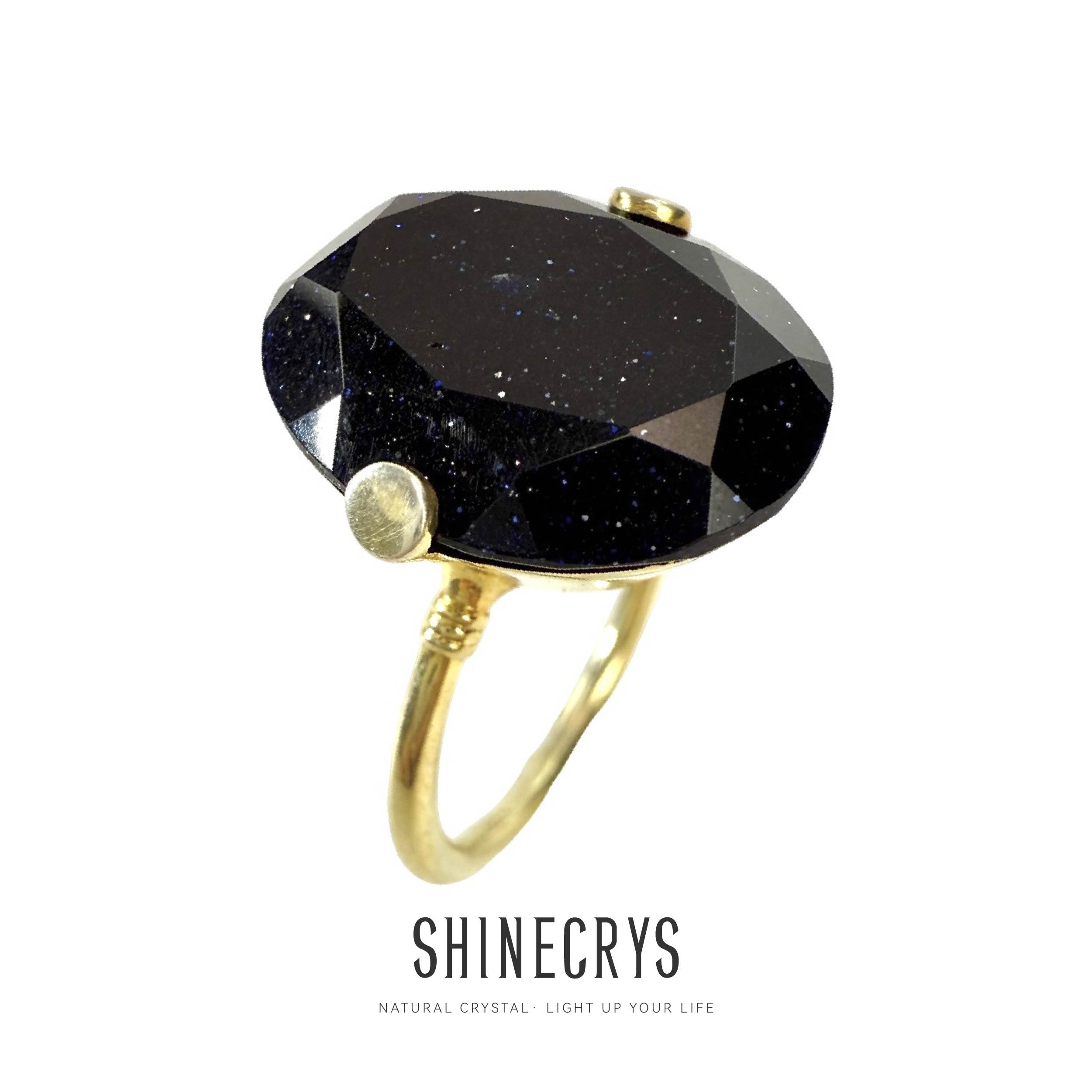 Shinecrys---blue sandstone ring