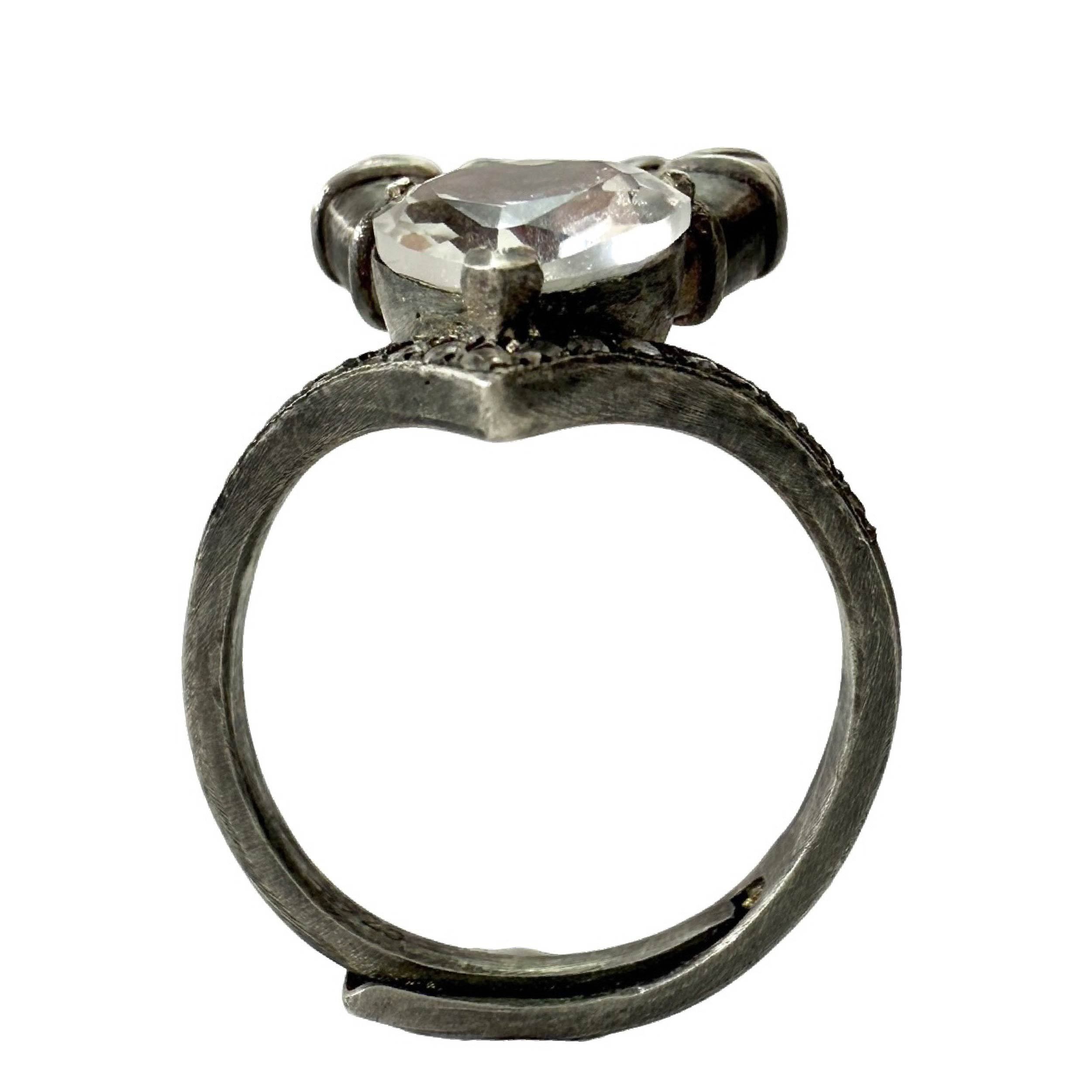 Shinecrys-clear quartz ring