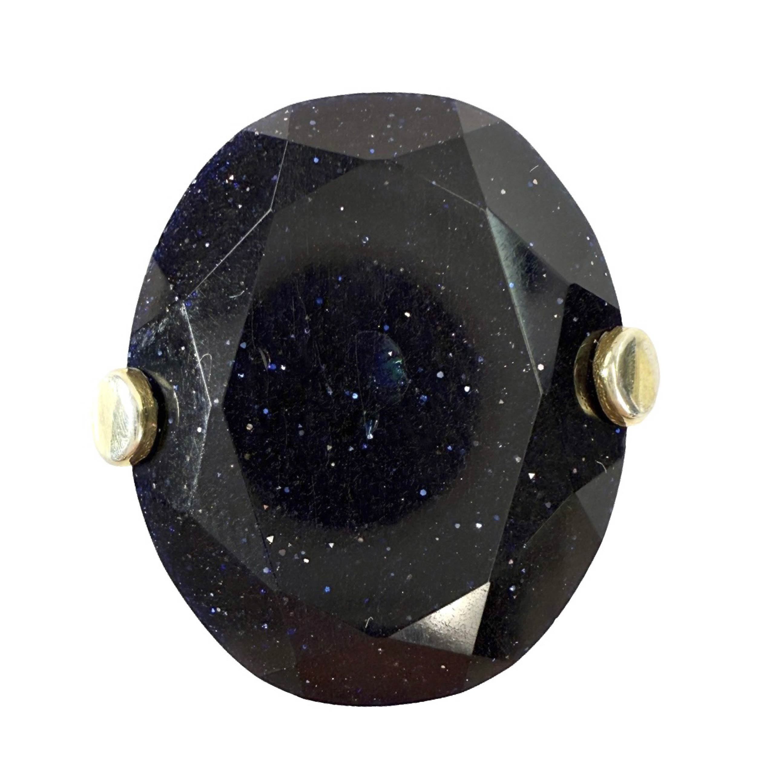 Shinecrys---blue sandstone ring