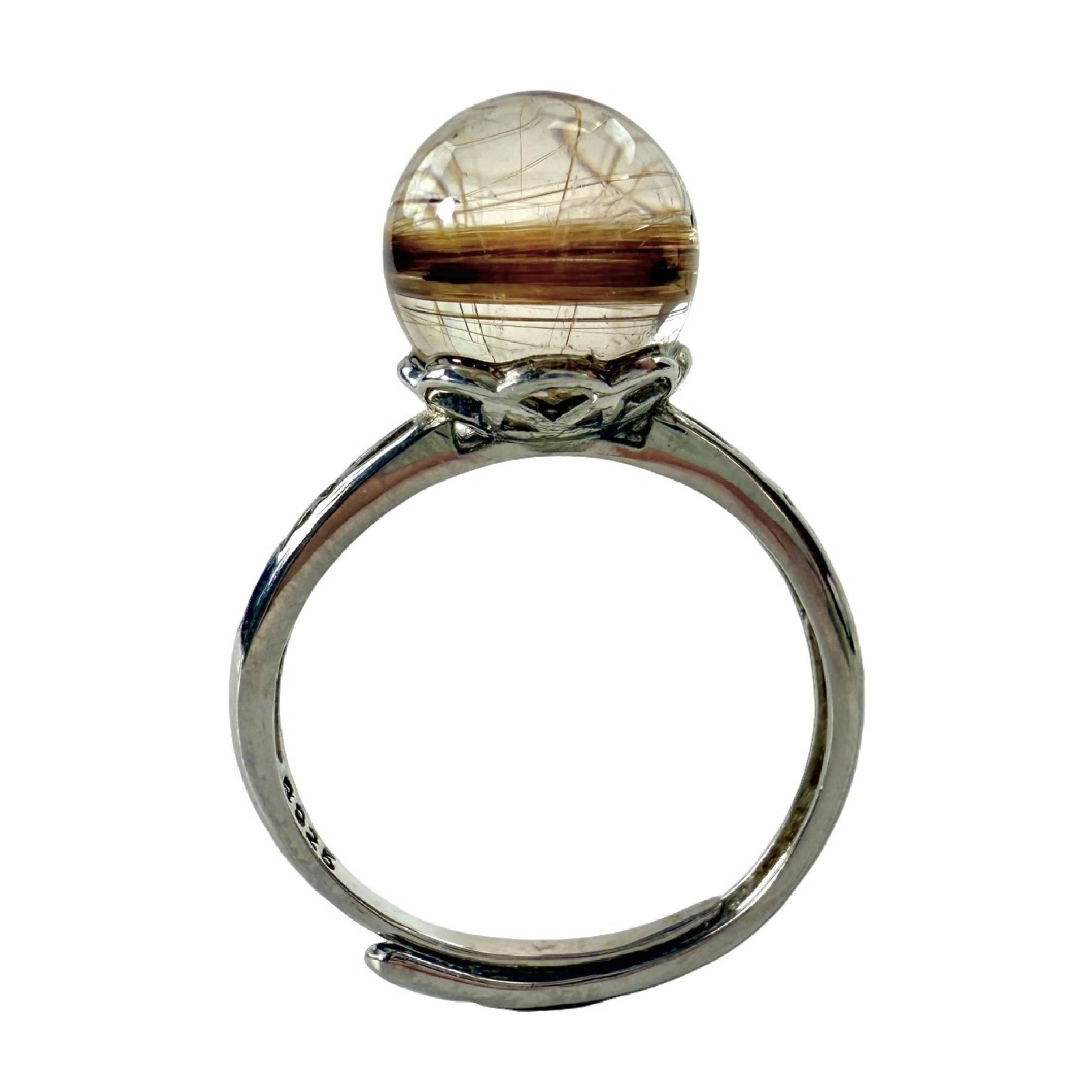 Shinecrys- Titanium quartz ring