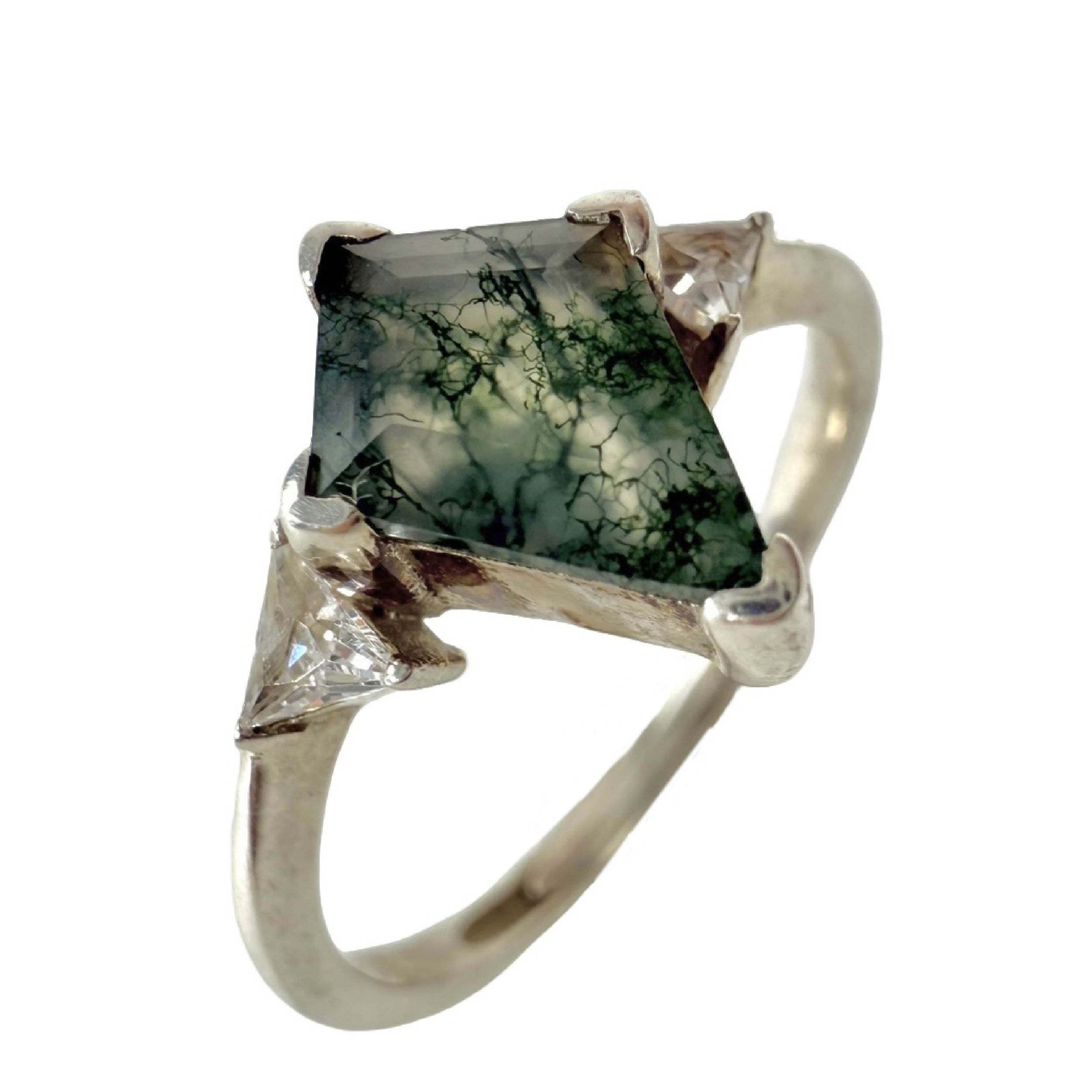 Shinecrys- Aquatic Agate ring