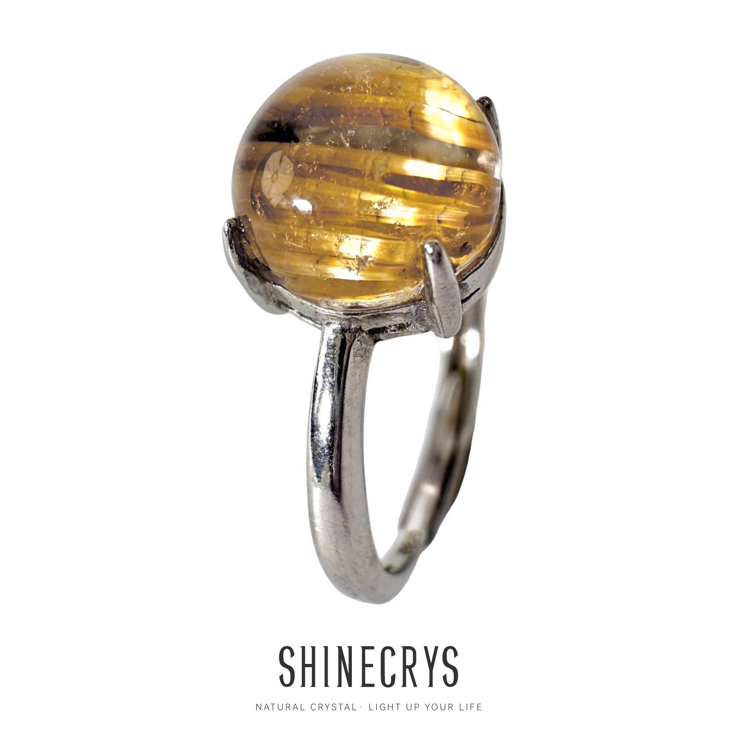 Shinecrys- Titanium quartz ring