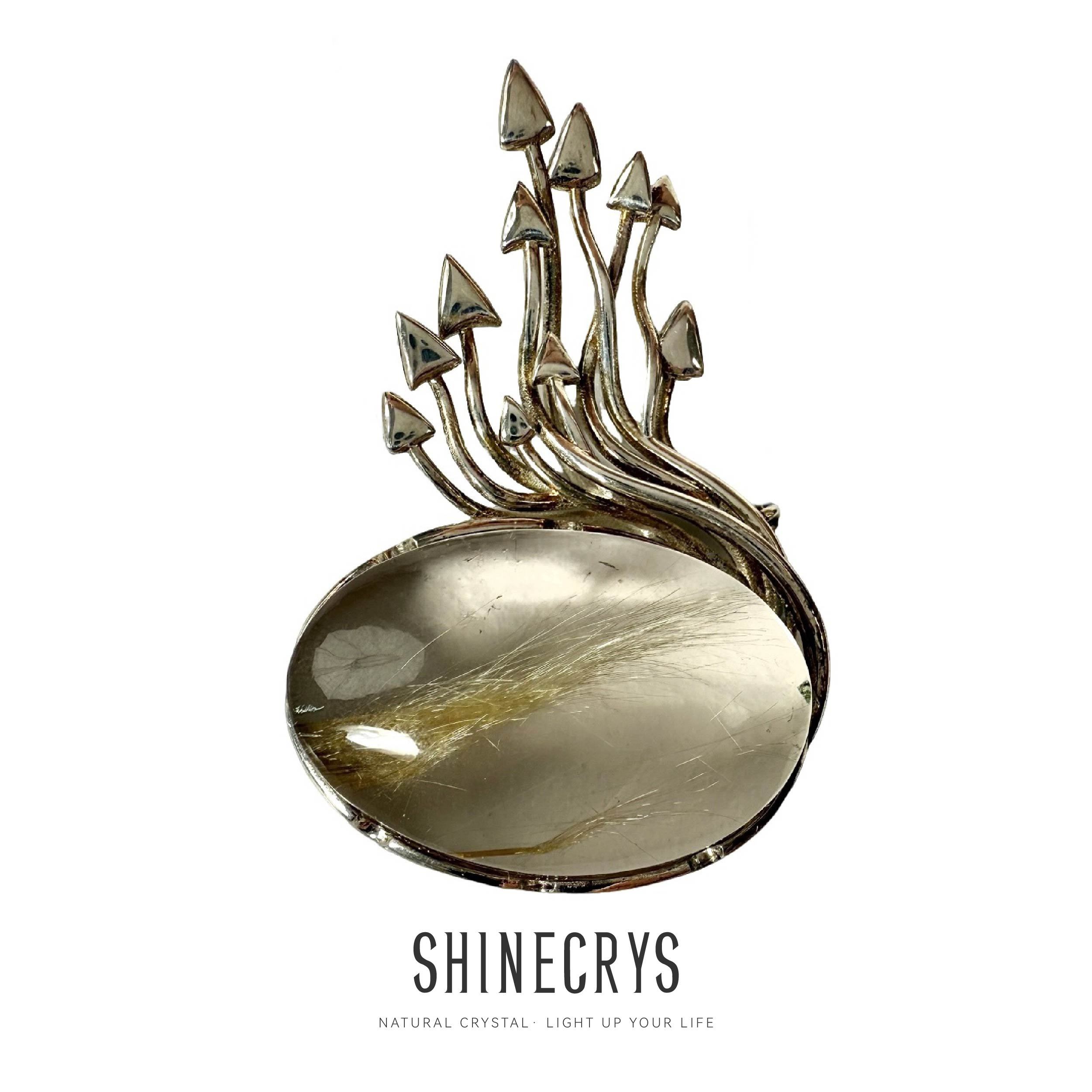Shinecrys- Golden Rutilated Quartz  pendant