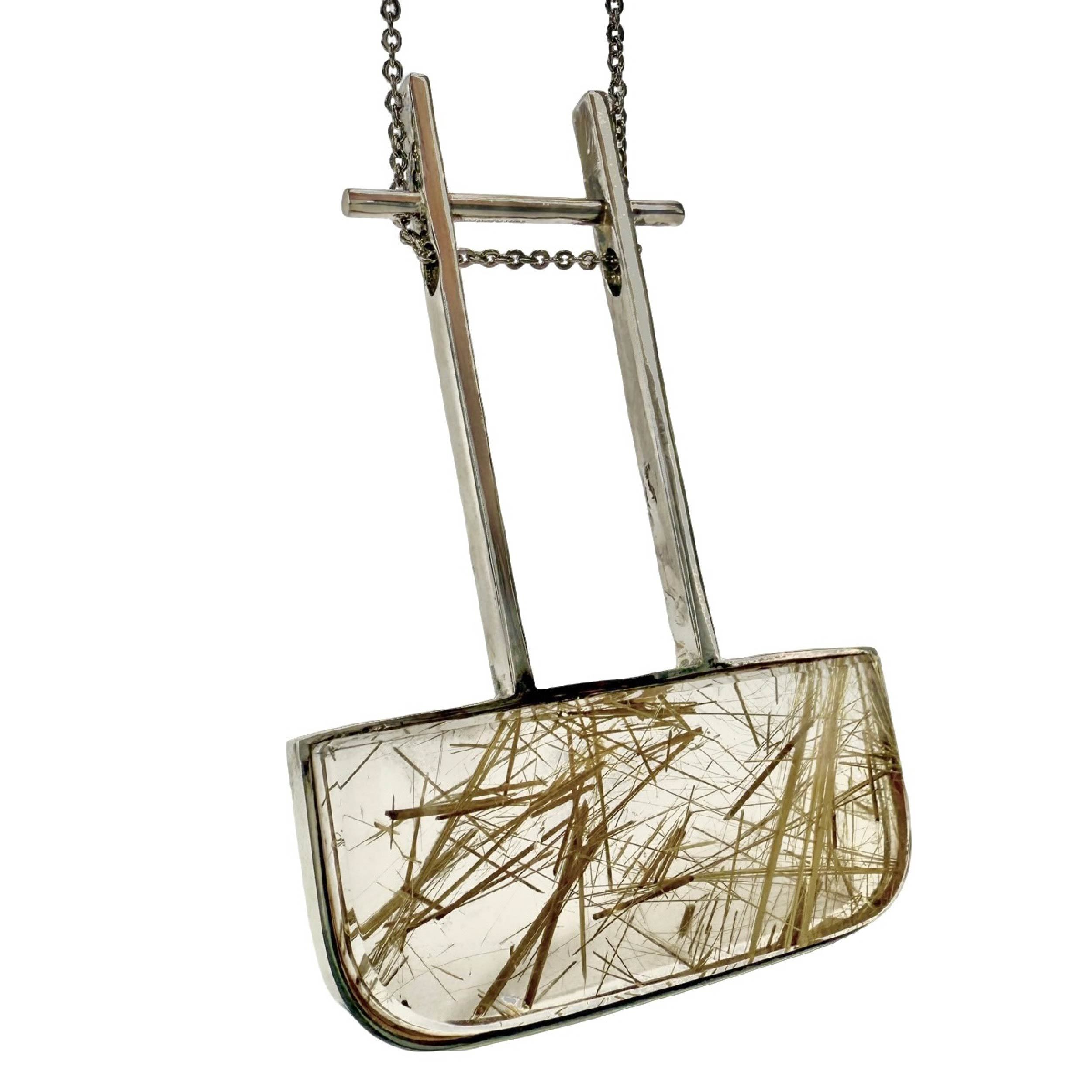 Shinecrys- Golden Rutilated Quartz  pendant