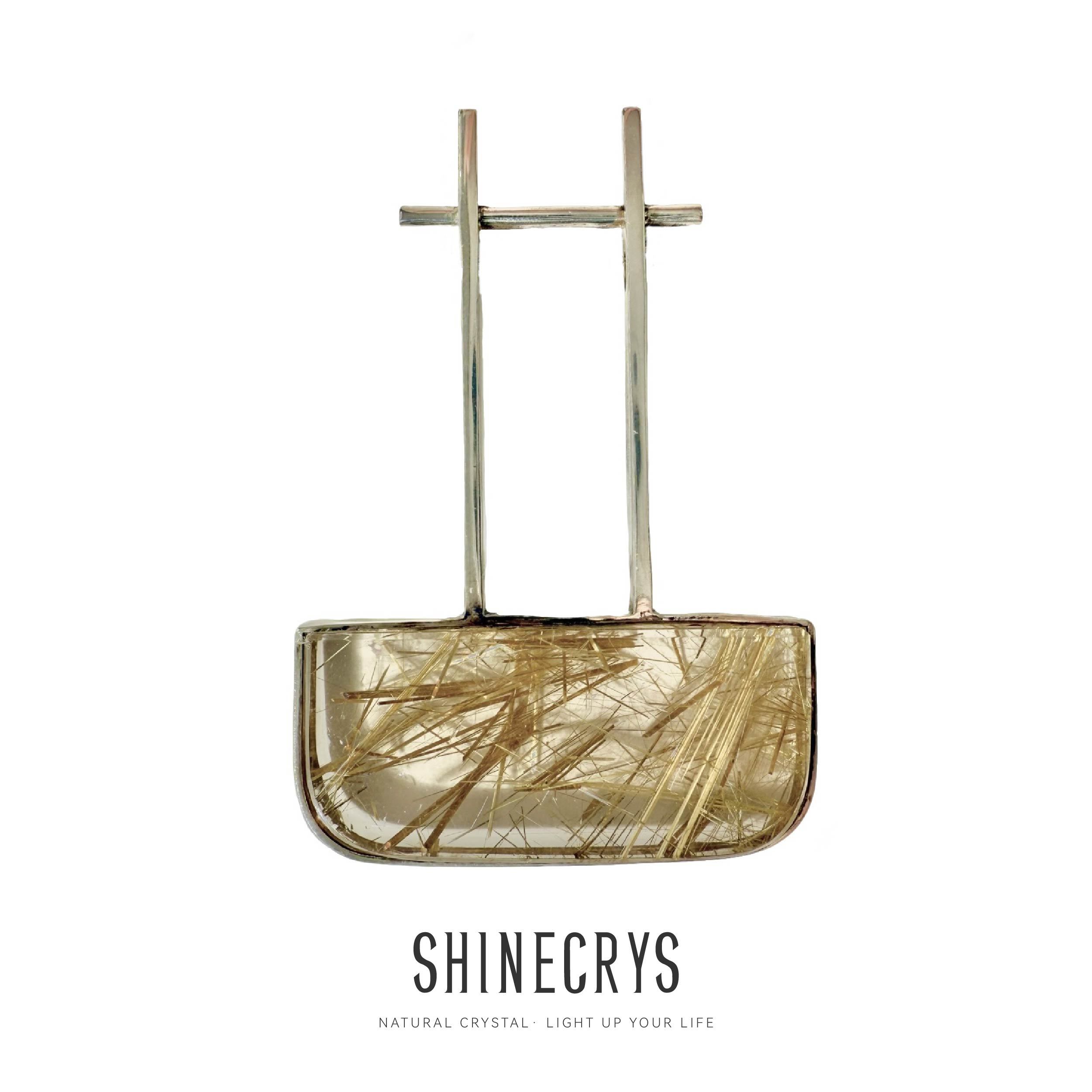 Shinecrys- Golden Rutilated Quartz  pendant