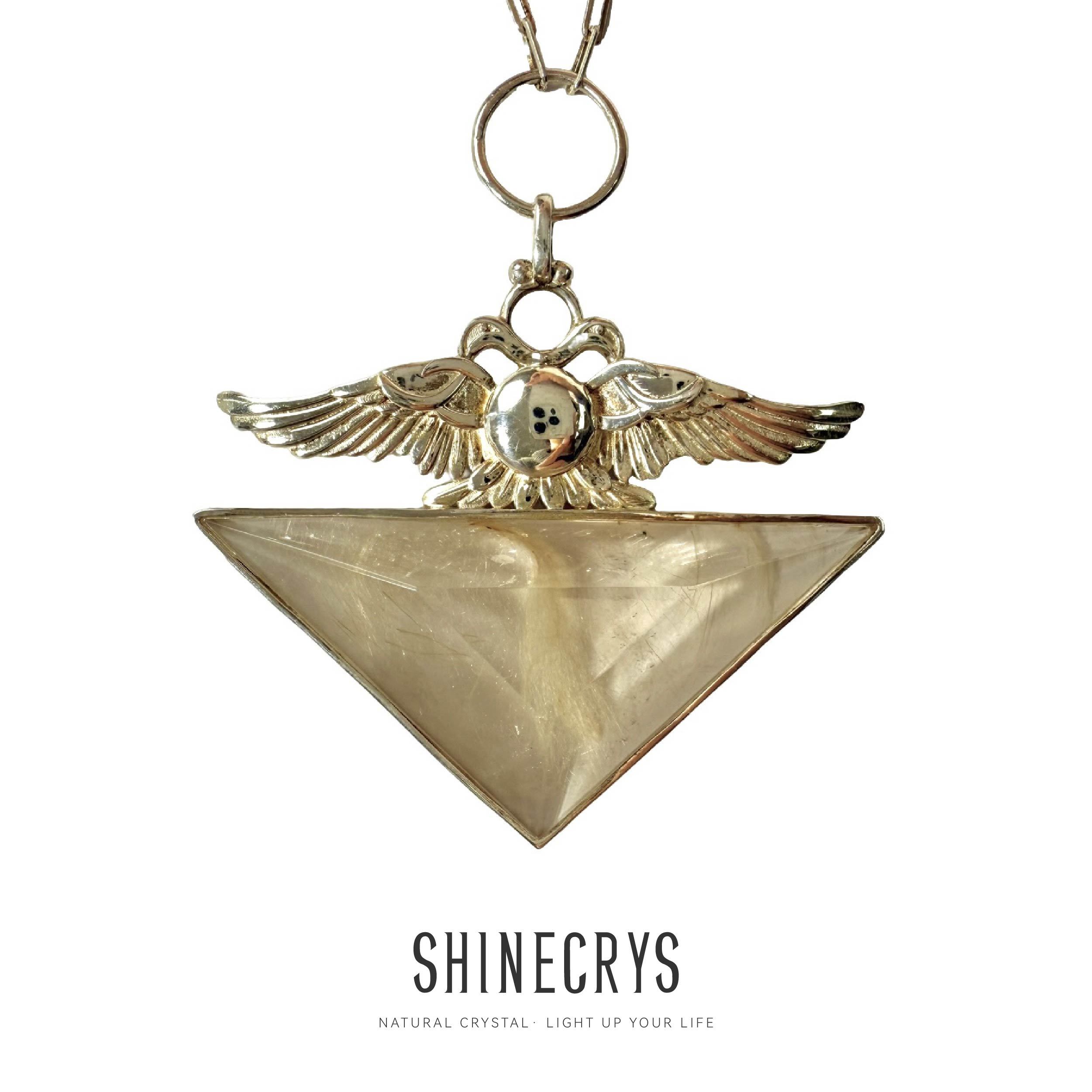 Shinecrys- Golden Rutilated Quartz  pendant