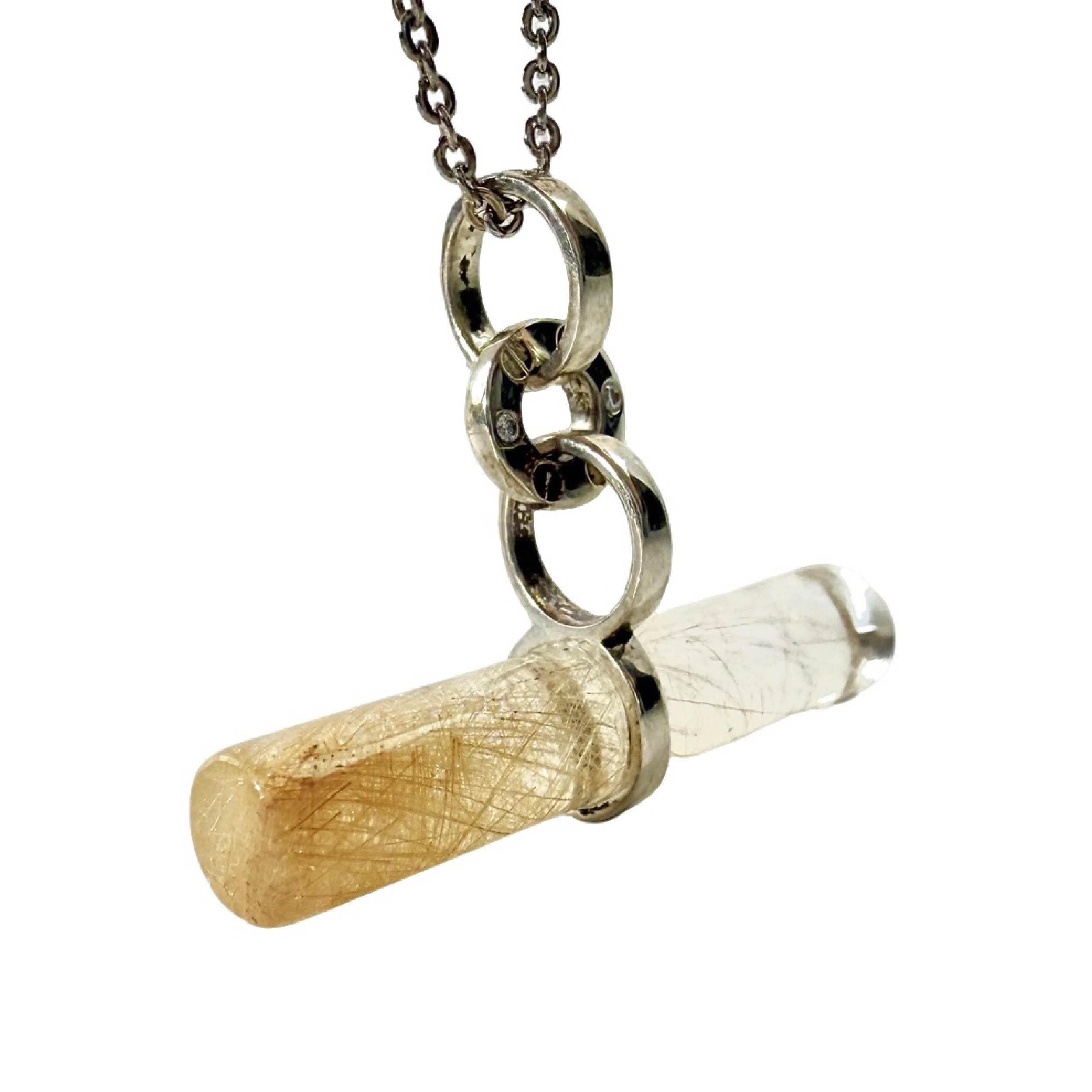 Shinecrys- Golden Rutilated Quartz  pendant