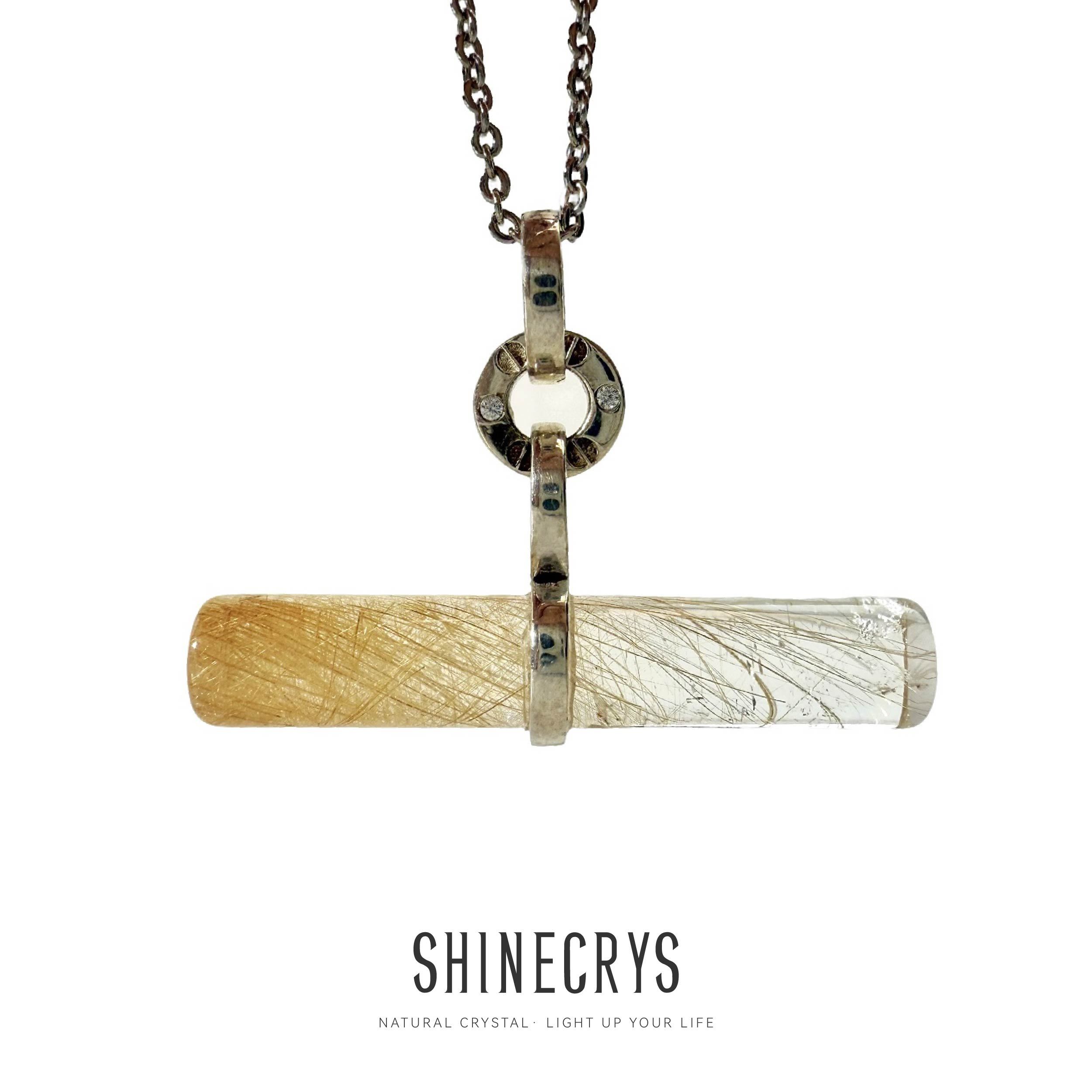 Shinecrys- Golden Rutilated Quartz  pendant